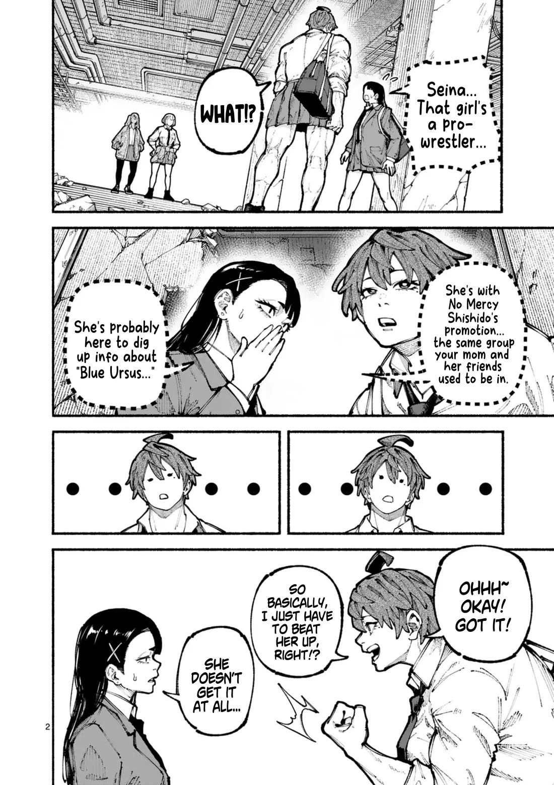 Blue Ursus Chapter 14 page 2 - Chapter 14: Seina vs Koto
