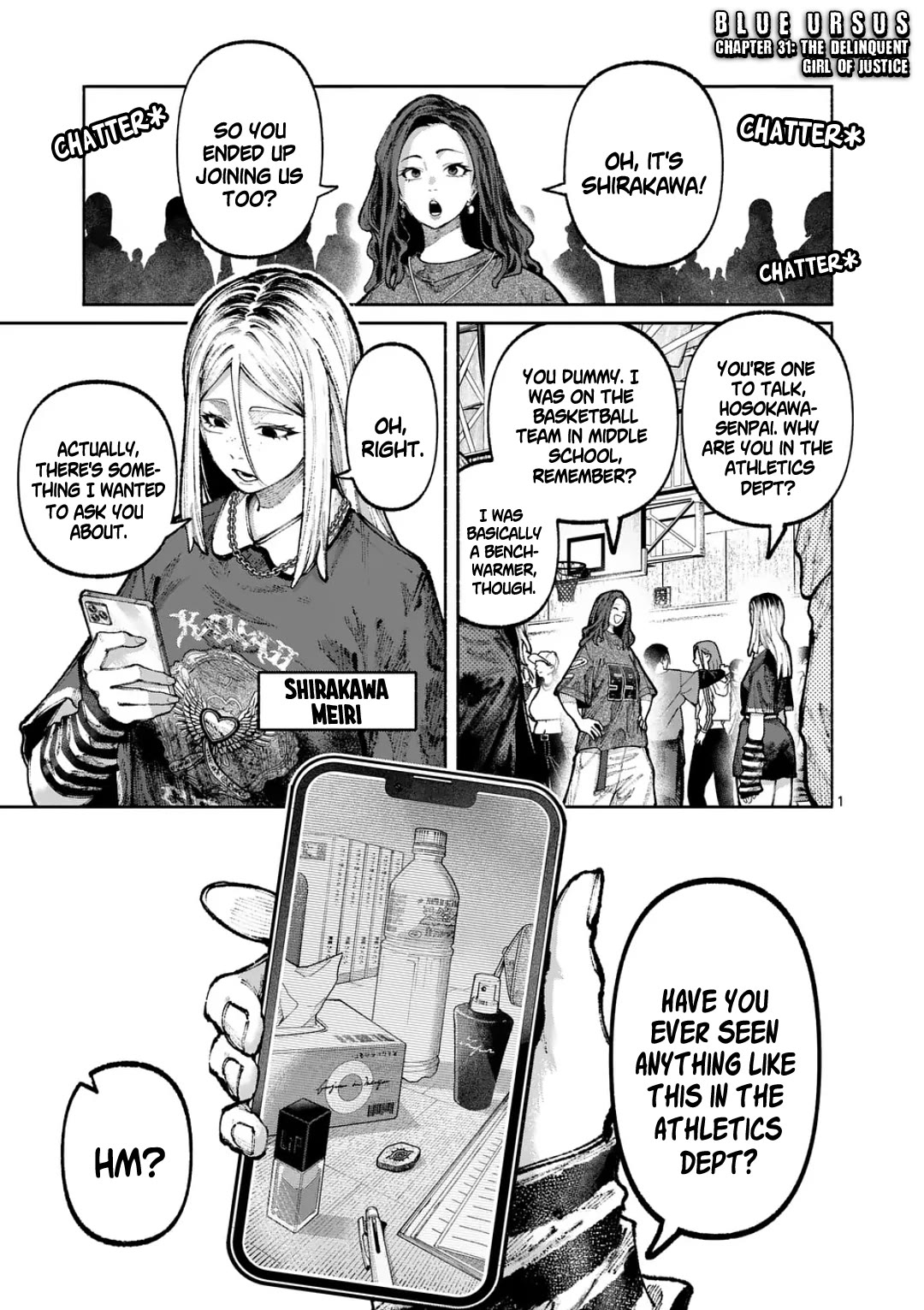 Blue Ursus Chapter 33 page 1 - Chapter 33: The Delinquent Girl of Justice
