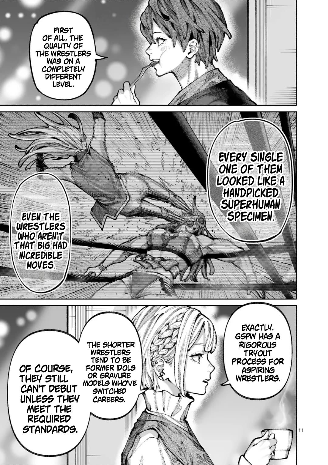 Blue Ursus Chapter 42 page 11 - Chapter 42: The Pinnacle of Women's Professional Wrestling