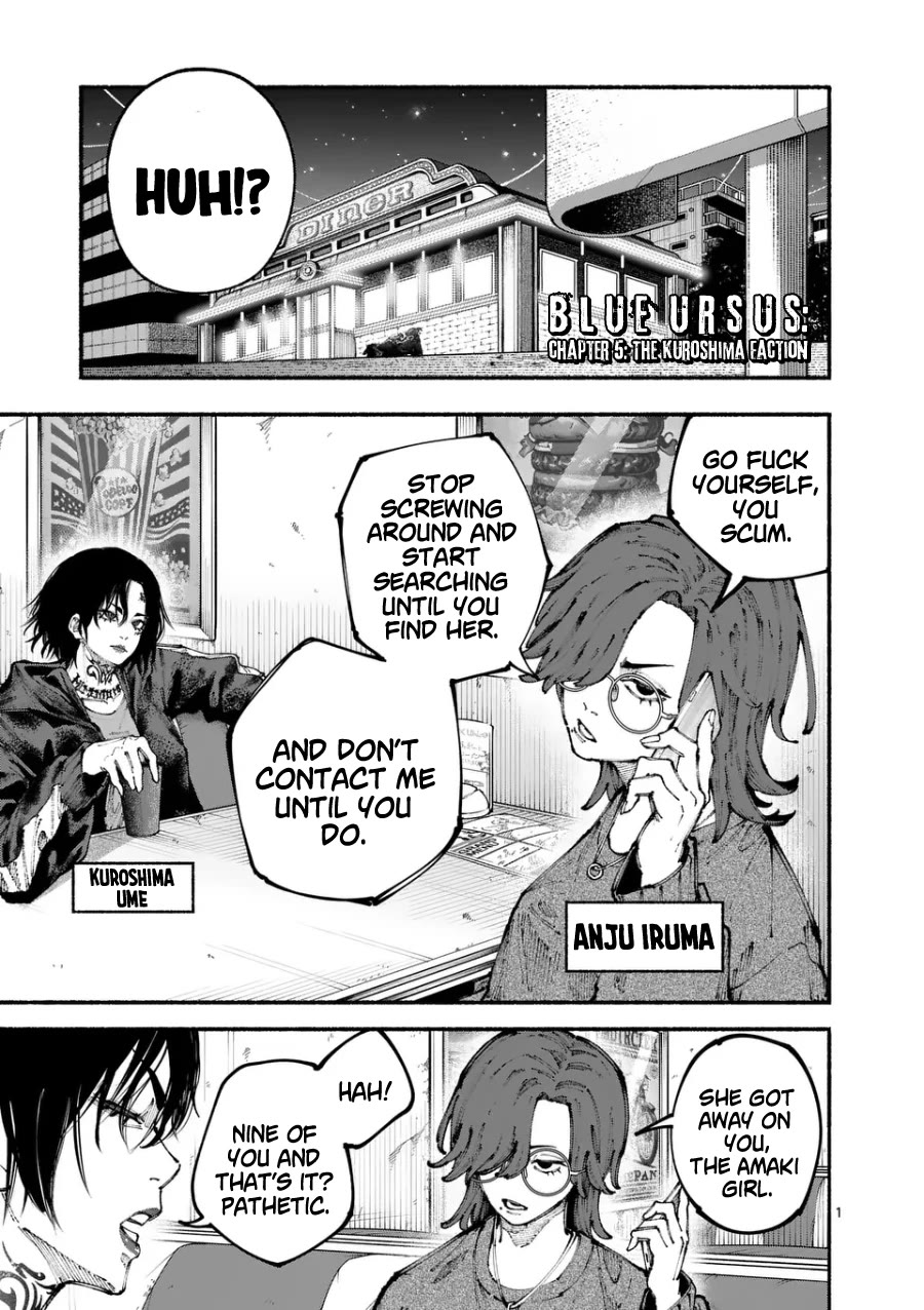 Blue Ursus Chapter 5 page 1 - Chapter 5: The Kuroshima Faction