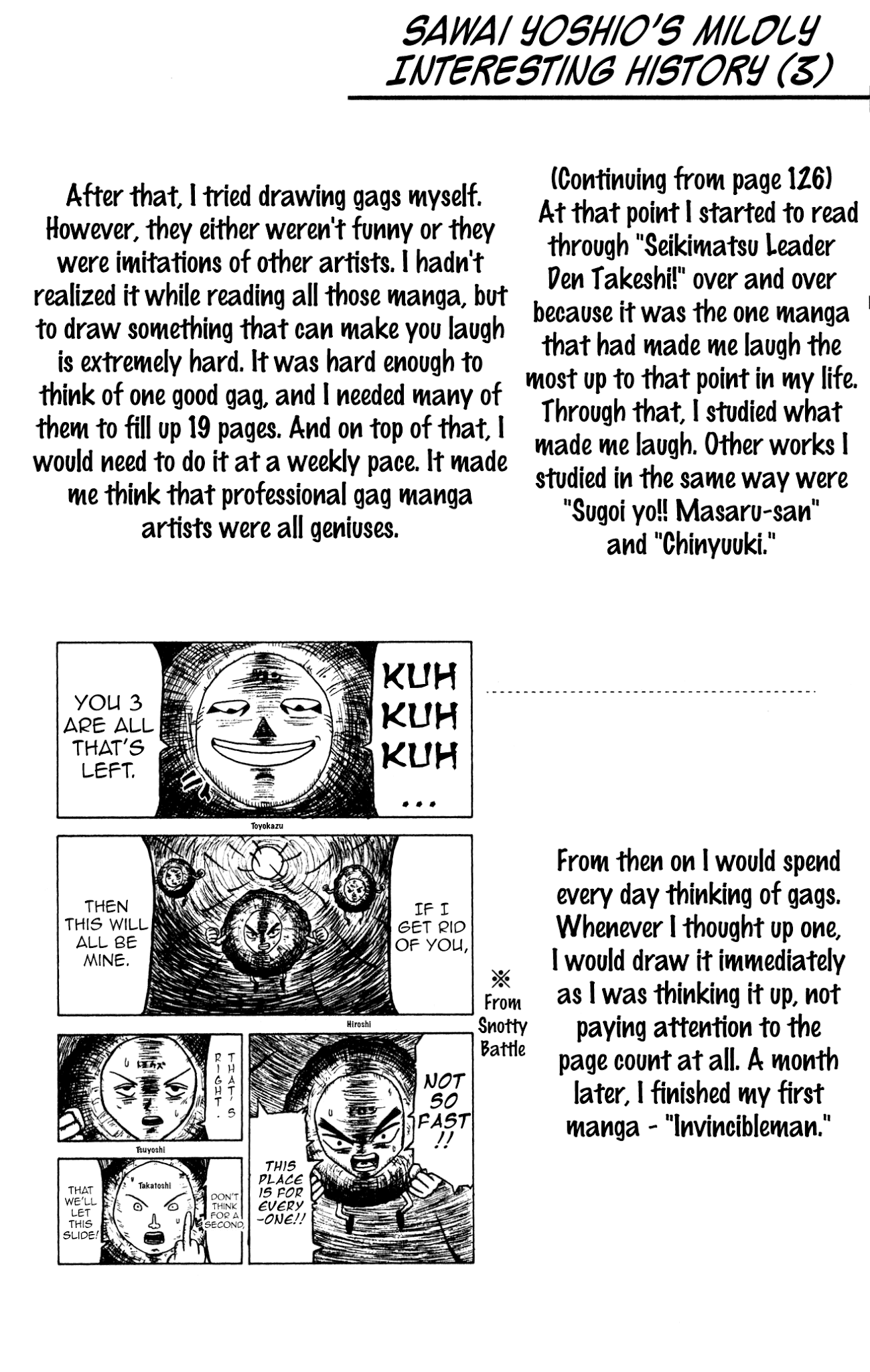 Bobobo-bo Bo-bobo? - Sawai Yoshio Short Story Anthology Chapter 7 page 20 - Chapter 7: Invincibleman