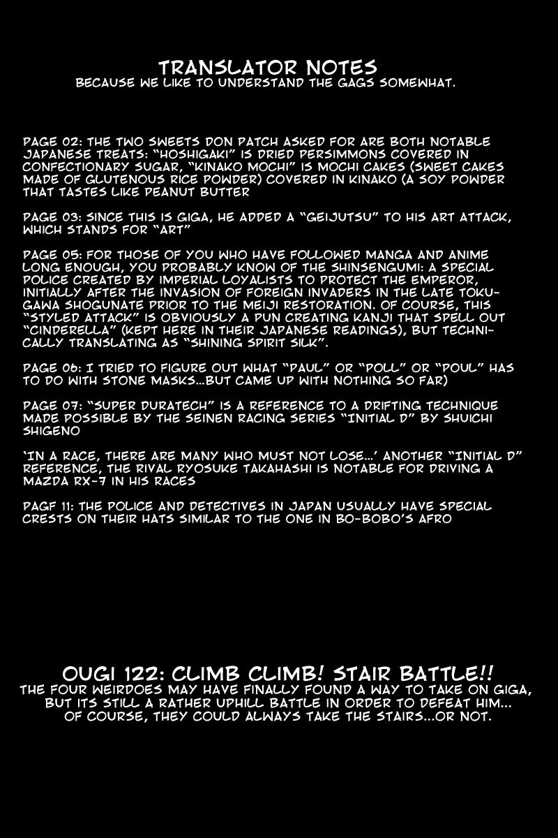 Bobobo-bo Bo-bobo Chapter 122 page 1 - Chapter 122: Climb Climb! Stair Battle!!