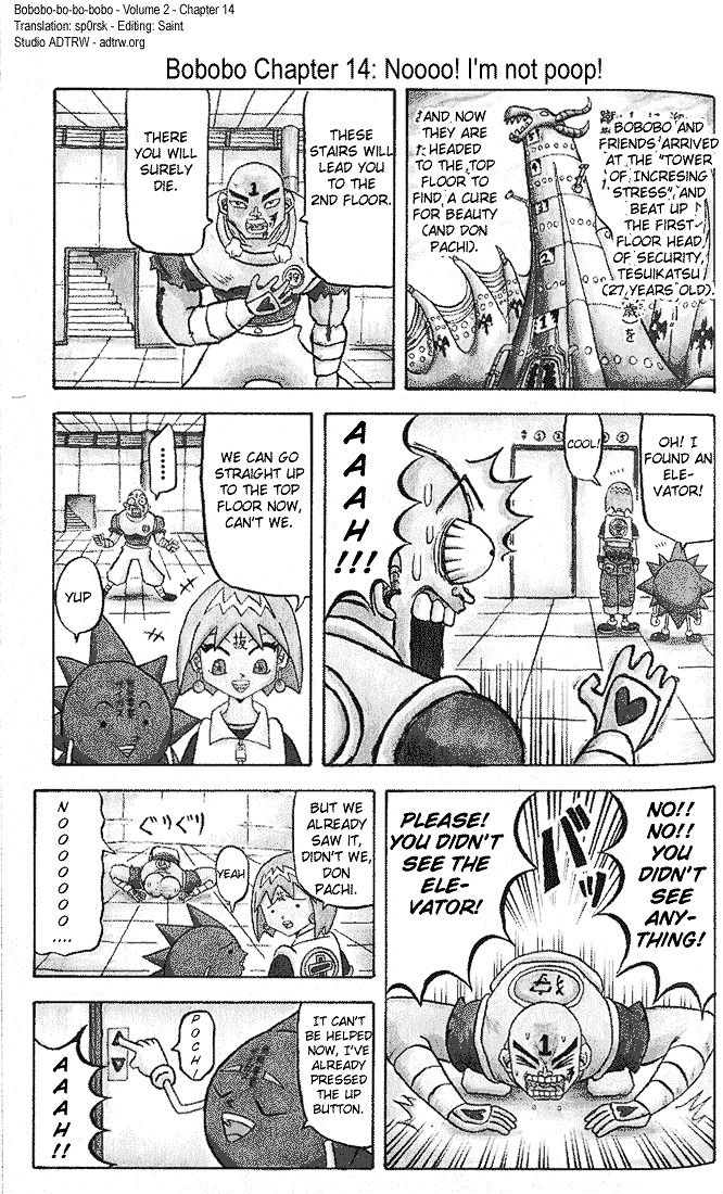 Bobobo-bo Bo-bobo Chapter 14 page 1 - Chapter 14 : Noooo! I'm Not Poop!