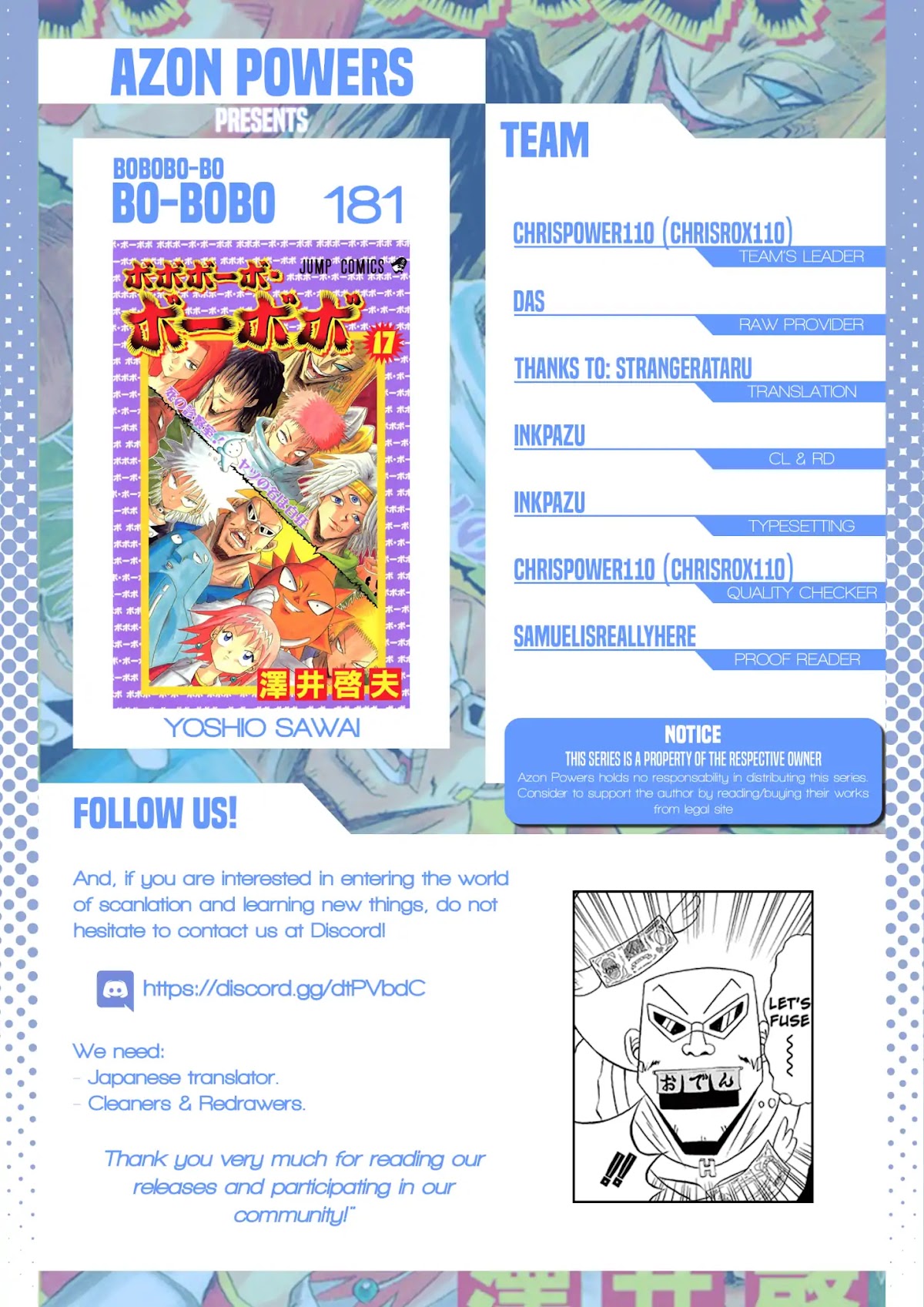 Bobobo-bo Bo-bobo Chapter 181 page 1 - Chapter 181: Gambling Shaking Bull-docking Headlock!!