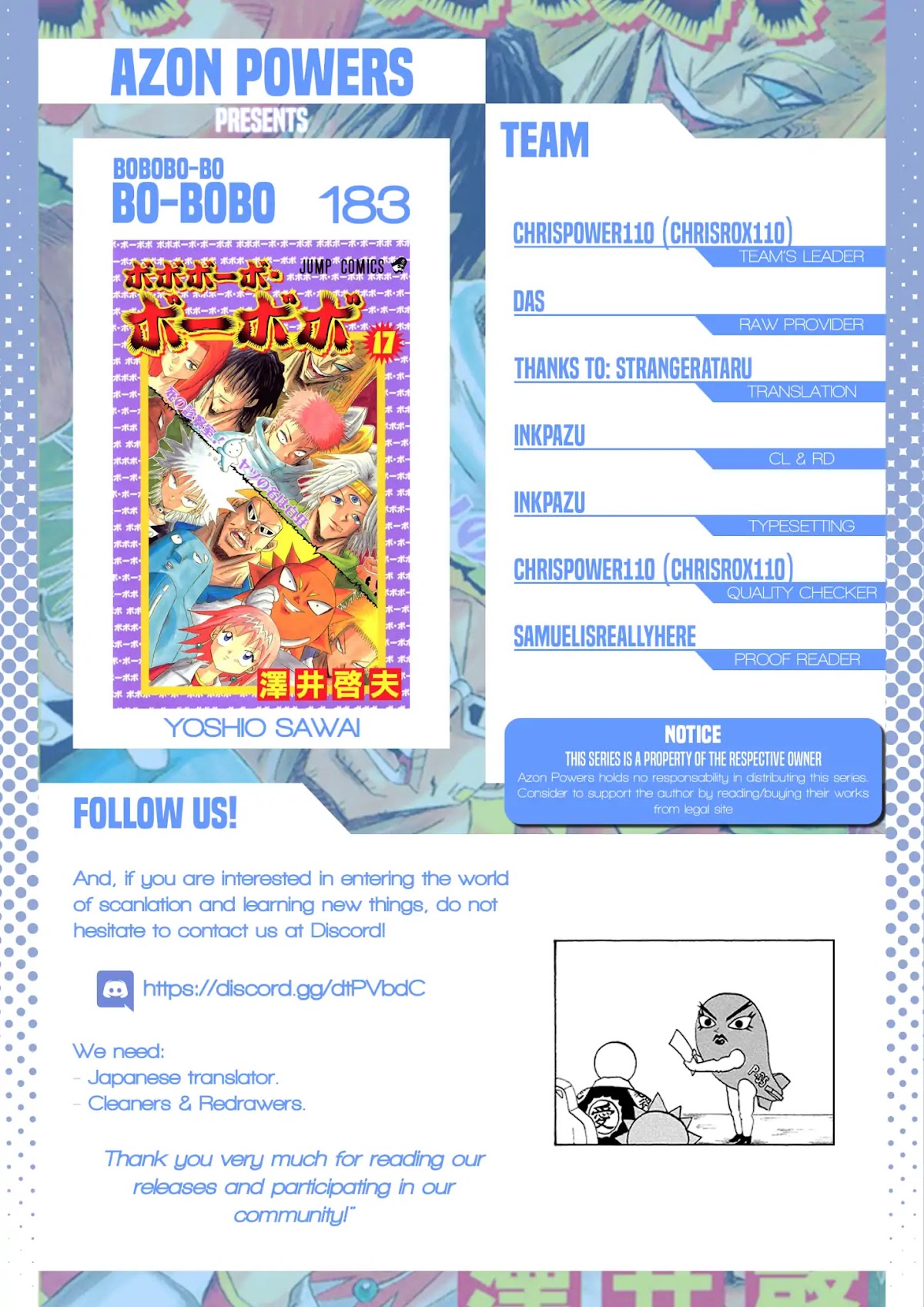 Bobobo-bo Bo-bobo Chapter 183 page 1 - Chapter 183: The Torpedo's Descent