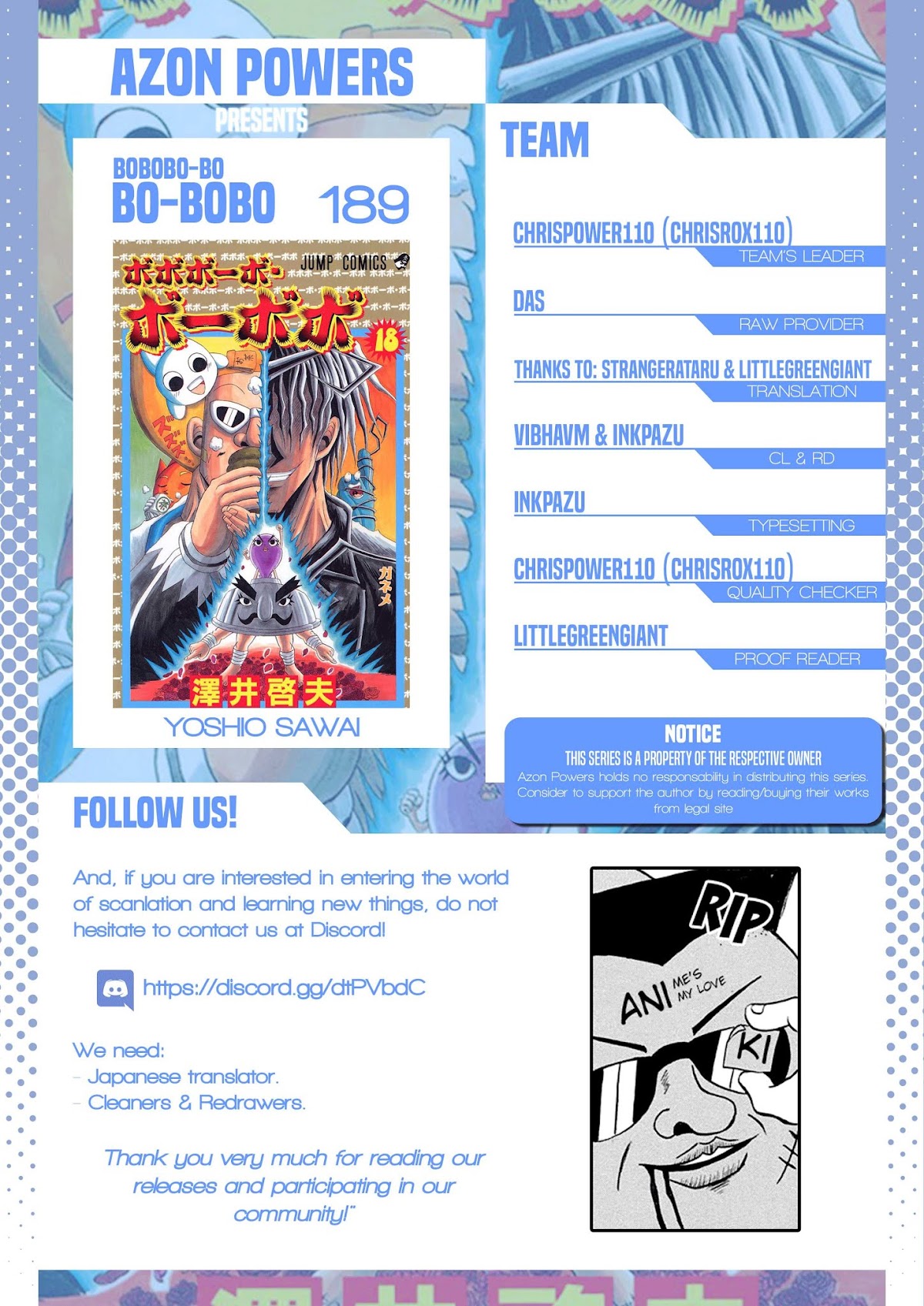Bobobo-bo Bo-bobo Chapter 189 page 1 - Chapter 189: Decisive Hair Battle