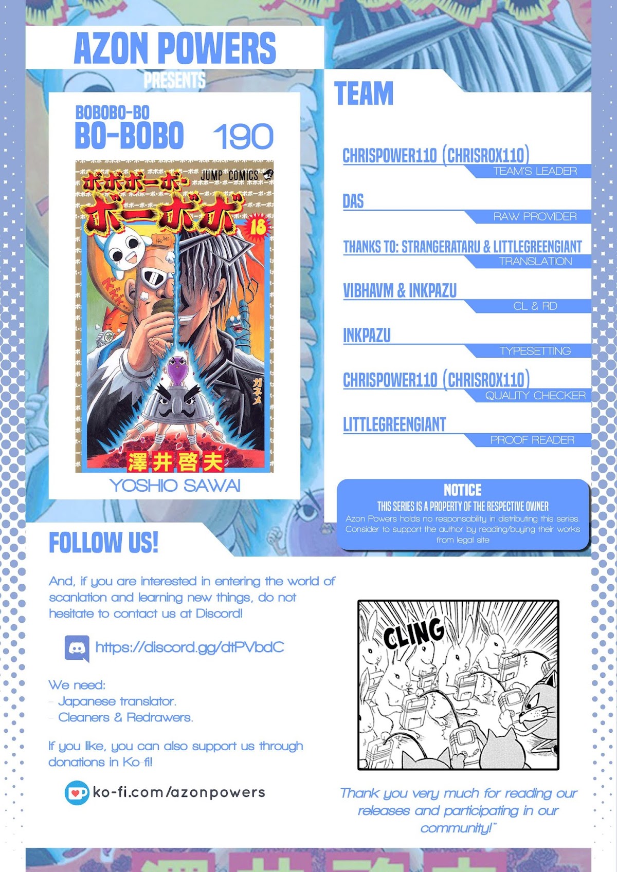 Bobobo-bo Bo-bobo Chapter 190 page 1 - Chapter 190: Rhapsody Of Nosehair And Leghair