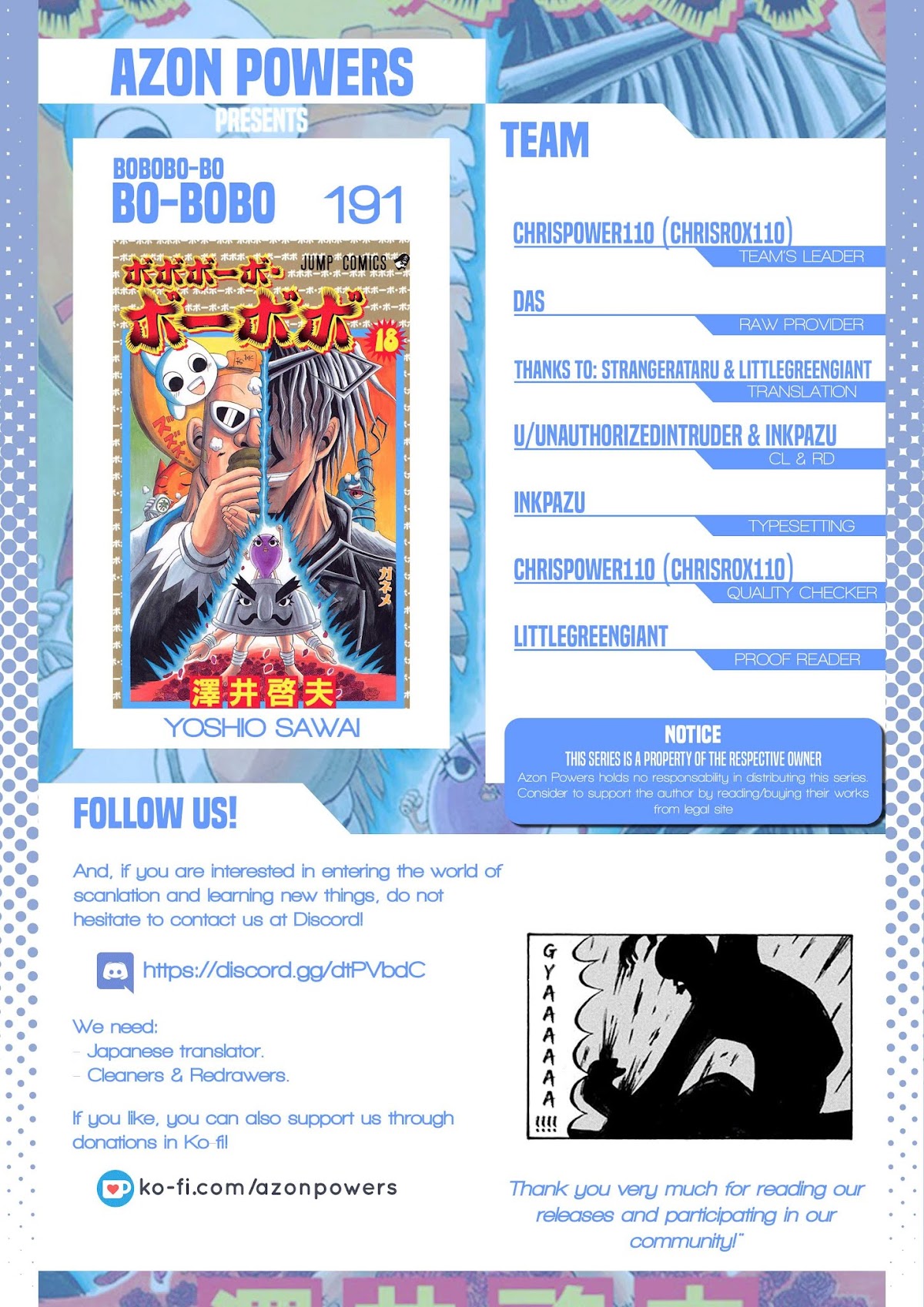 Bobobo-bo Bo-bobo Chapter 191 page 1 - Chapter 191: Ganeme