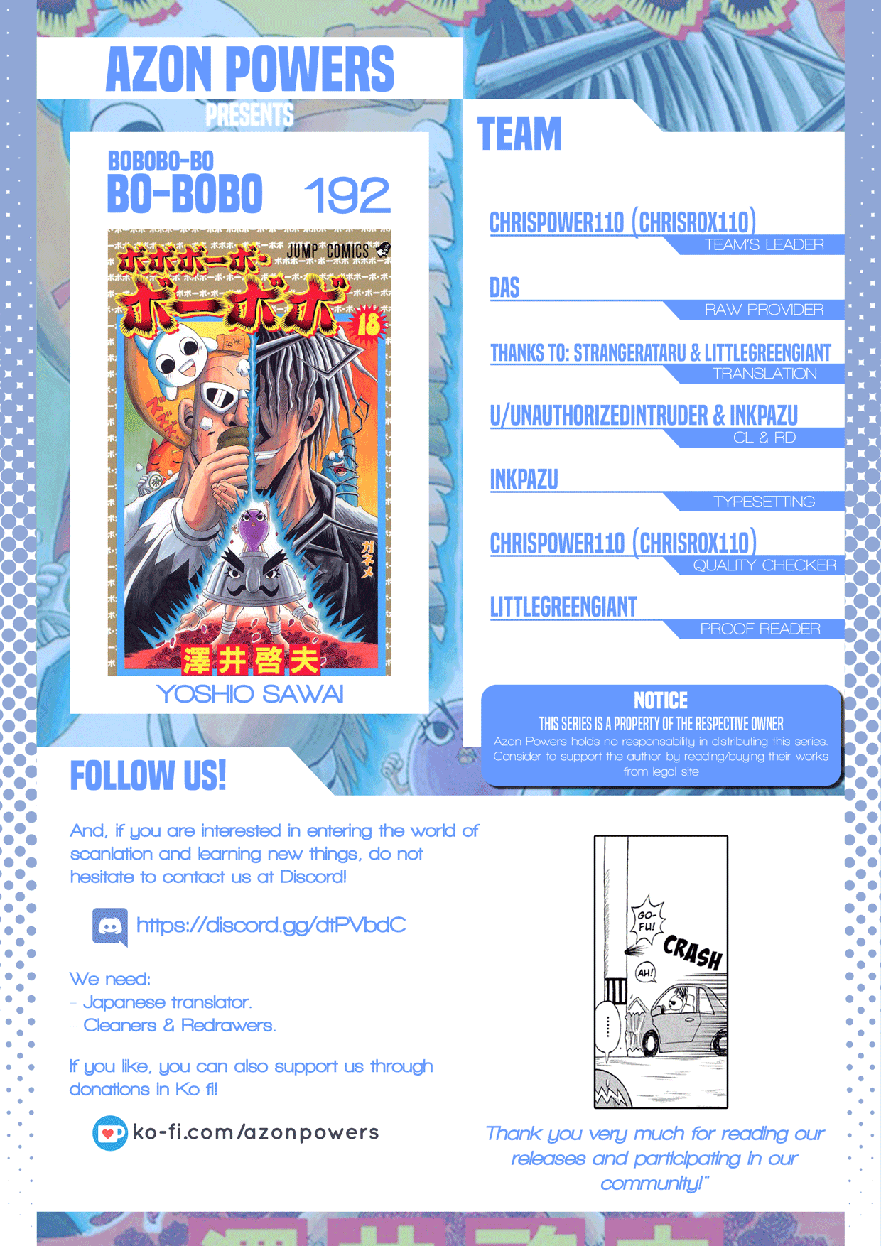Bobobo-bo Bo-bobo Chapter 192 page 1 - Chapter 192: Devotion To Him