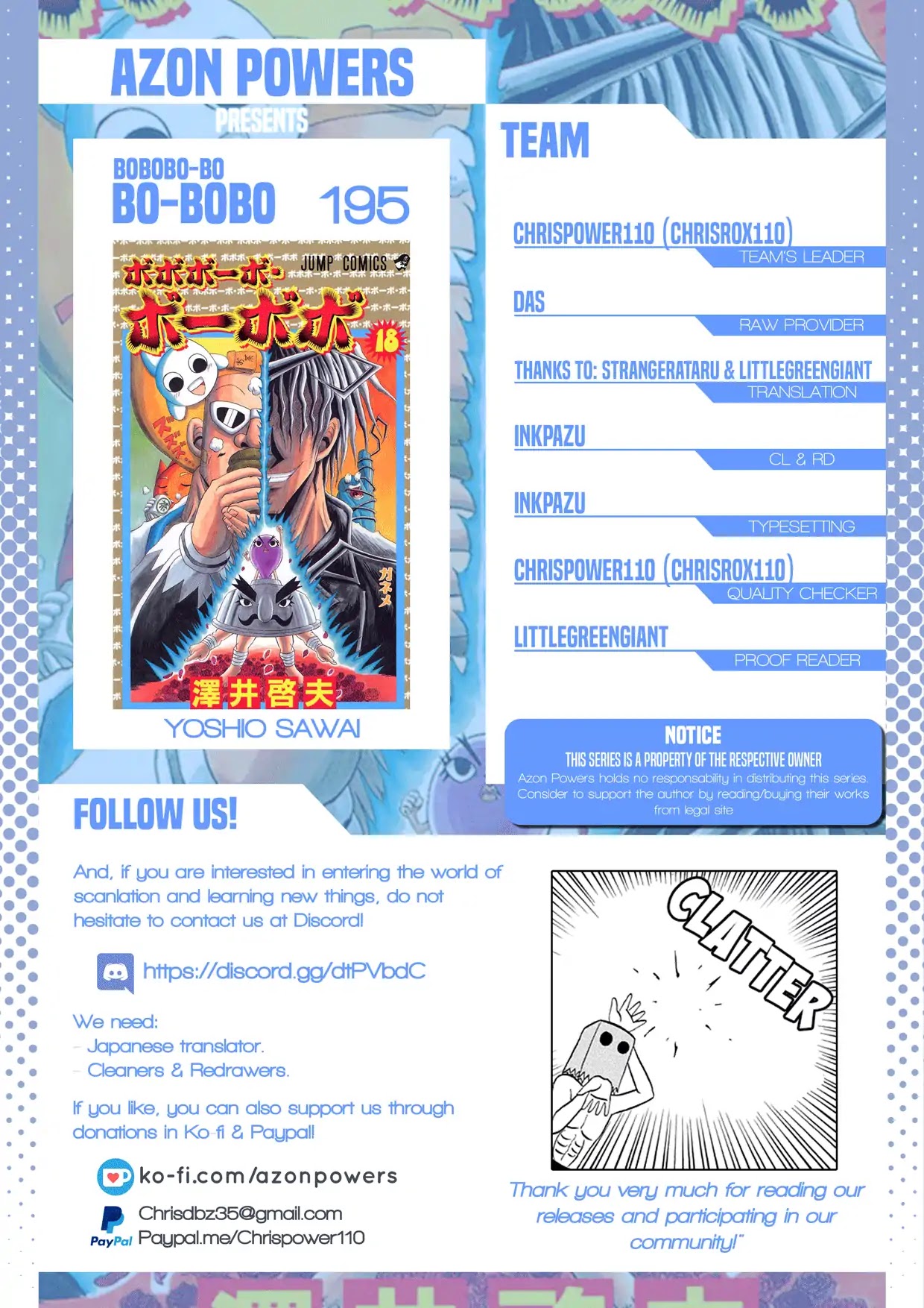 Bobobo-bo Bo-bobo Chapter 195 page 1 - Chapter 195: Conclusion!! The Death Of The Dark Empire
