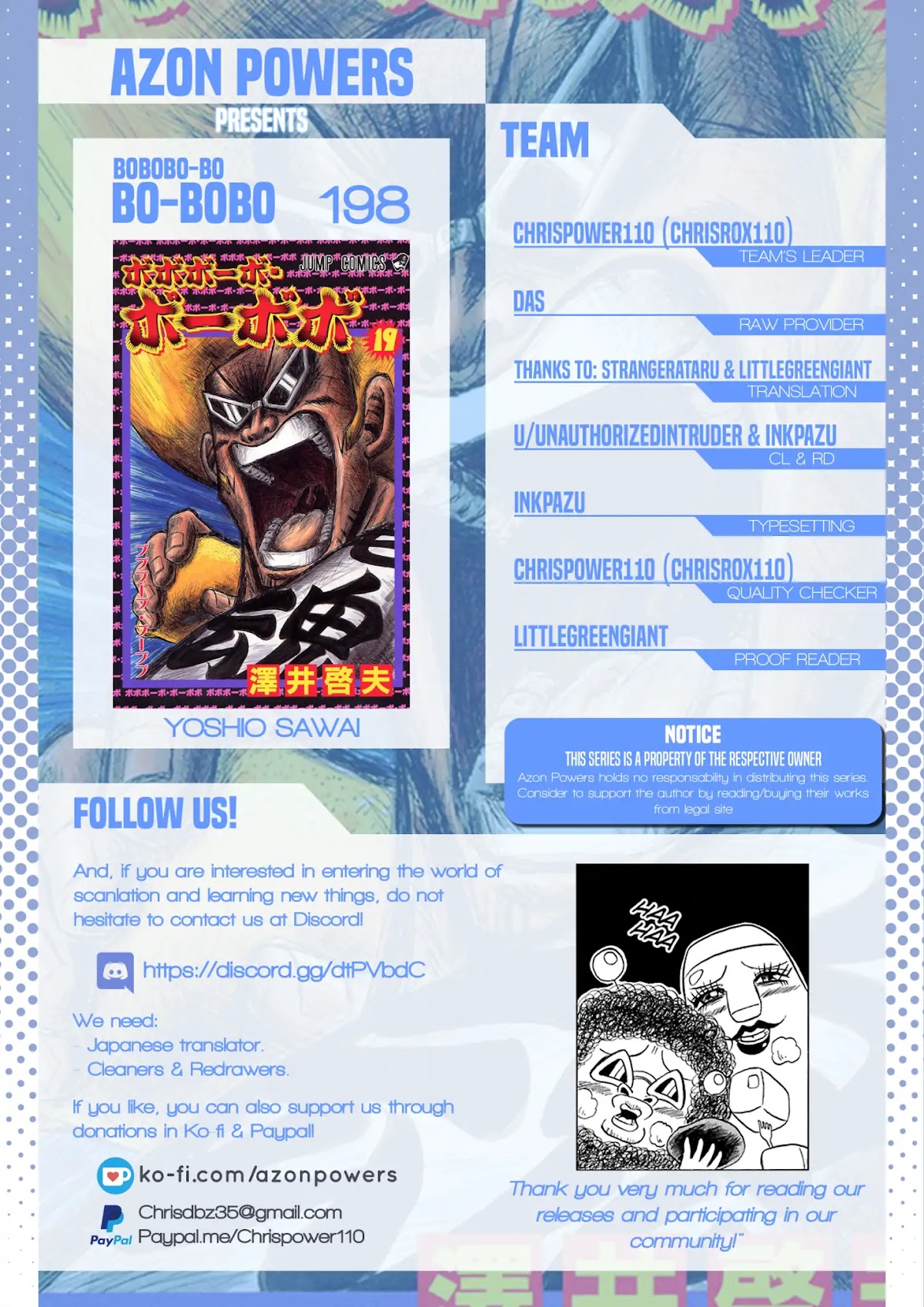 Bobobo-bo Bo-bobo Chapter 198 page 1 - Chapter 198: Bi-bibi Sentai * Takoyaki Battle!