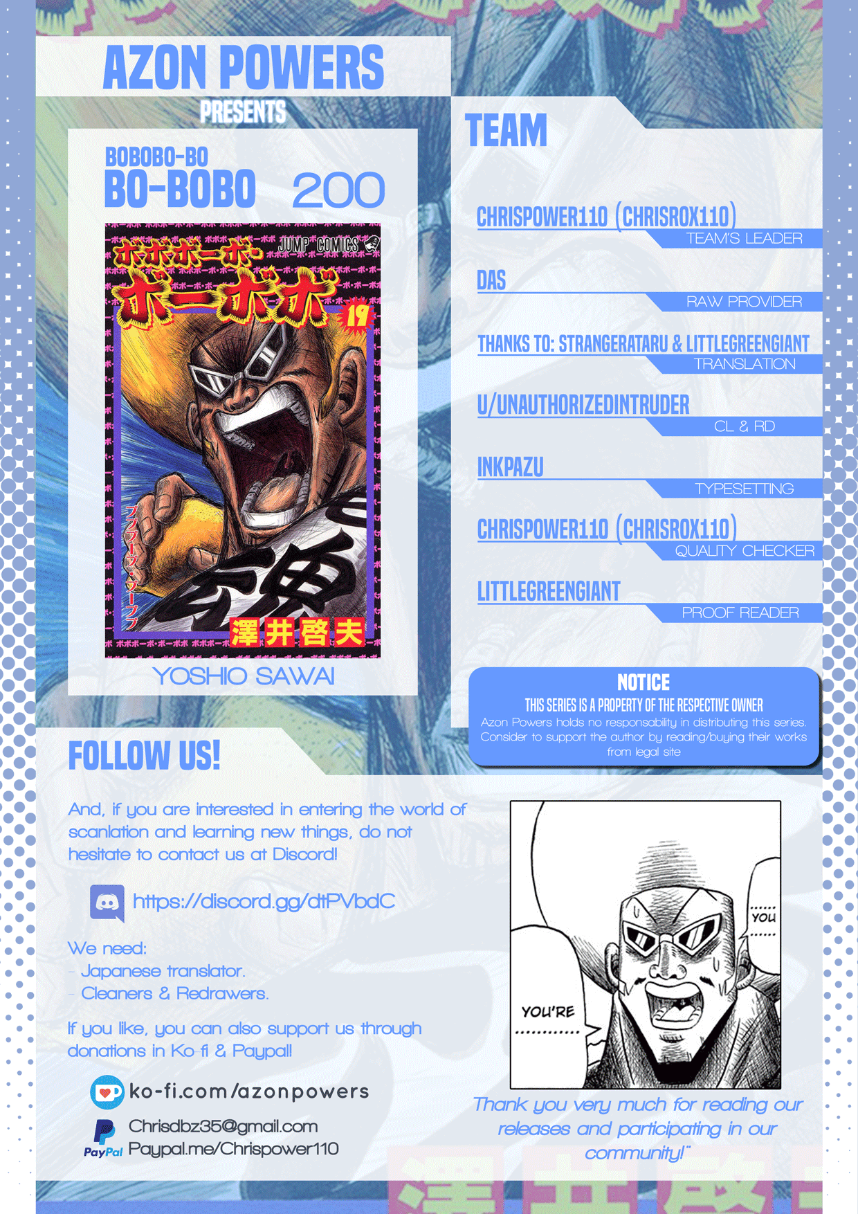 Bobobo-bo Bo-bobo Chapter 200 page 1 - Chapter 200: Bububu-bu Bu-bubu