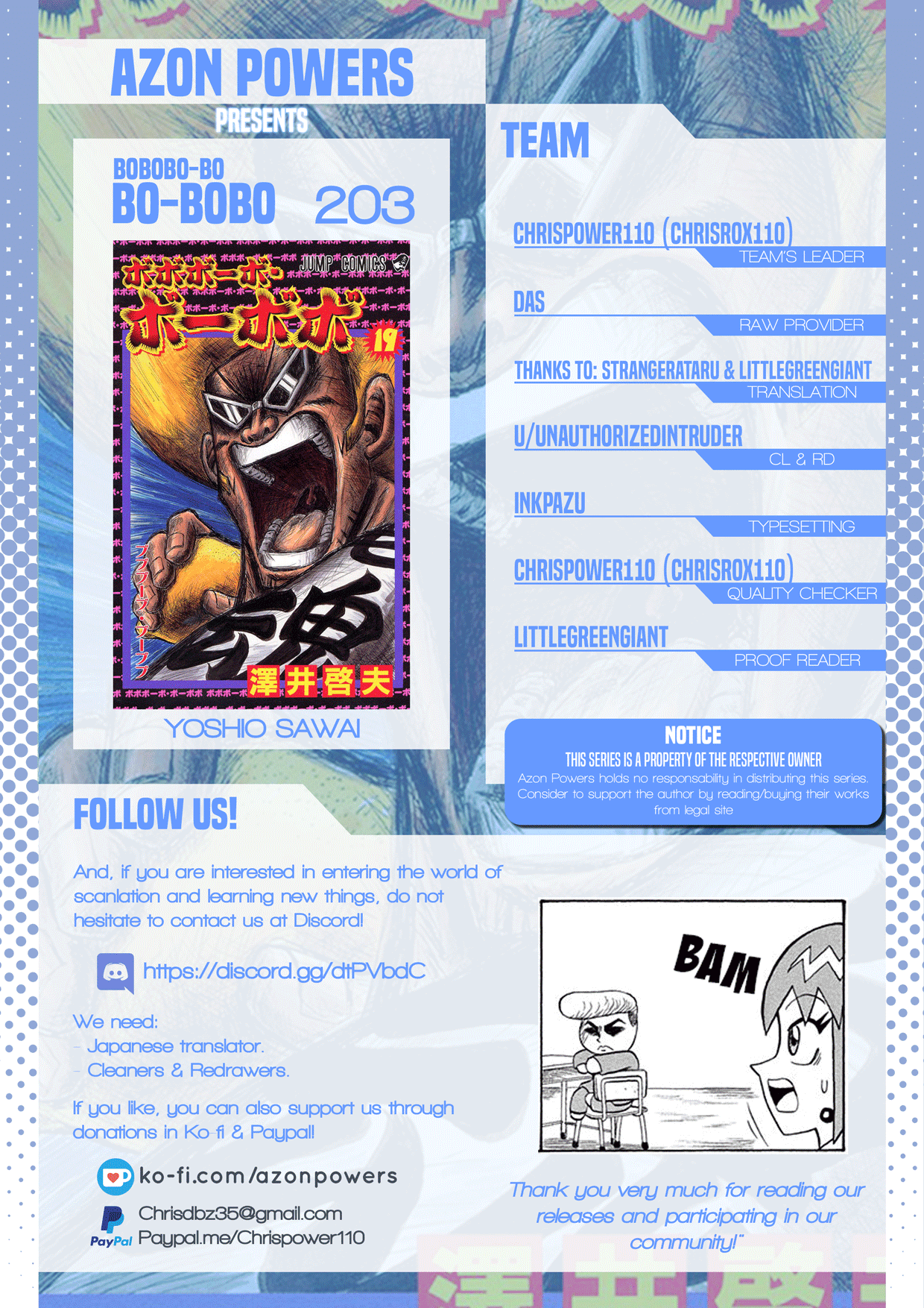 Bobobo-bo Bo-bobo Chapter 203 page 1 - Chapter 203: Memory - The Memorable Shinken