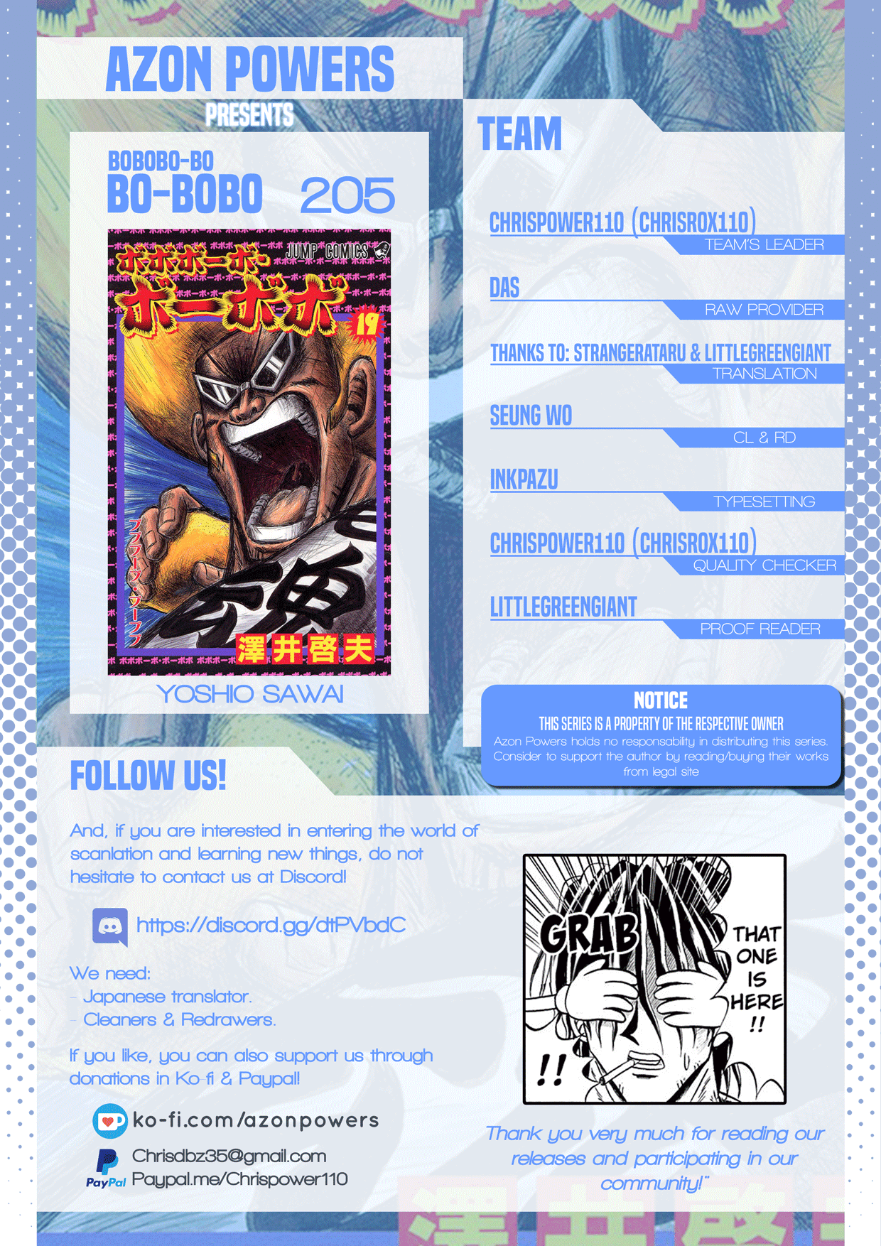 Bobobo-bo Bo-bobo Chapter 205 page 1 - Chapter 205: The Container