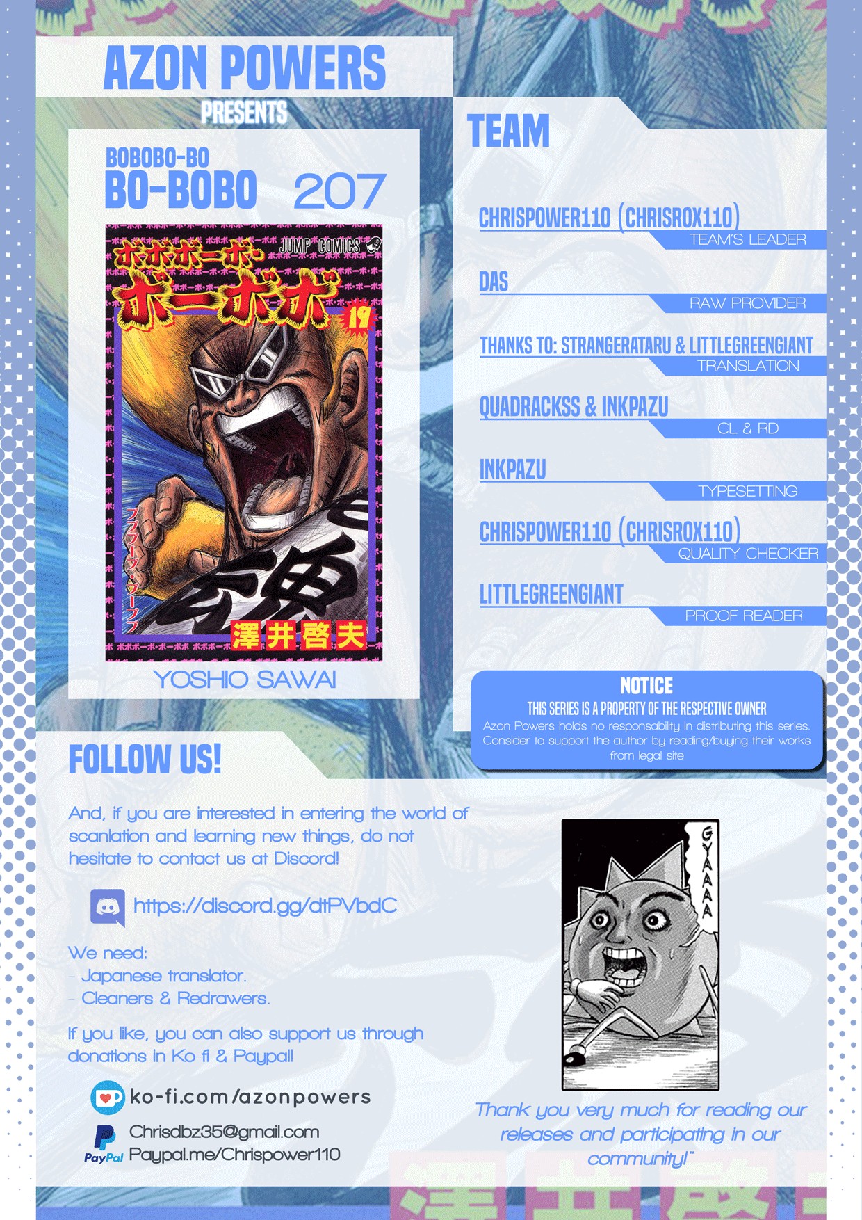 Bobobo-bo Bo-bobo Chapter 207 page 1 - Chapter 207: Hair Peace