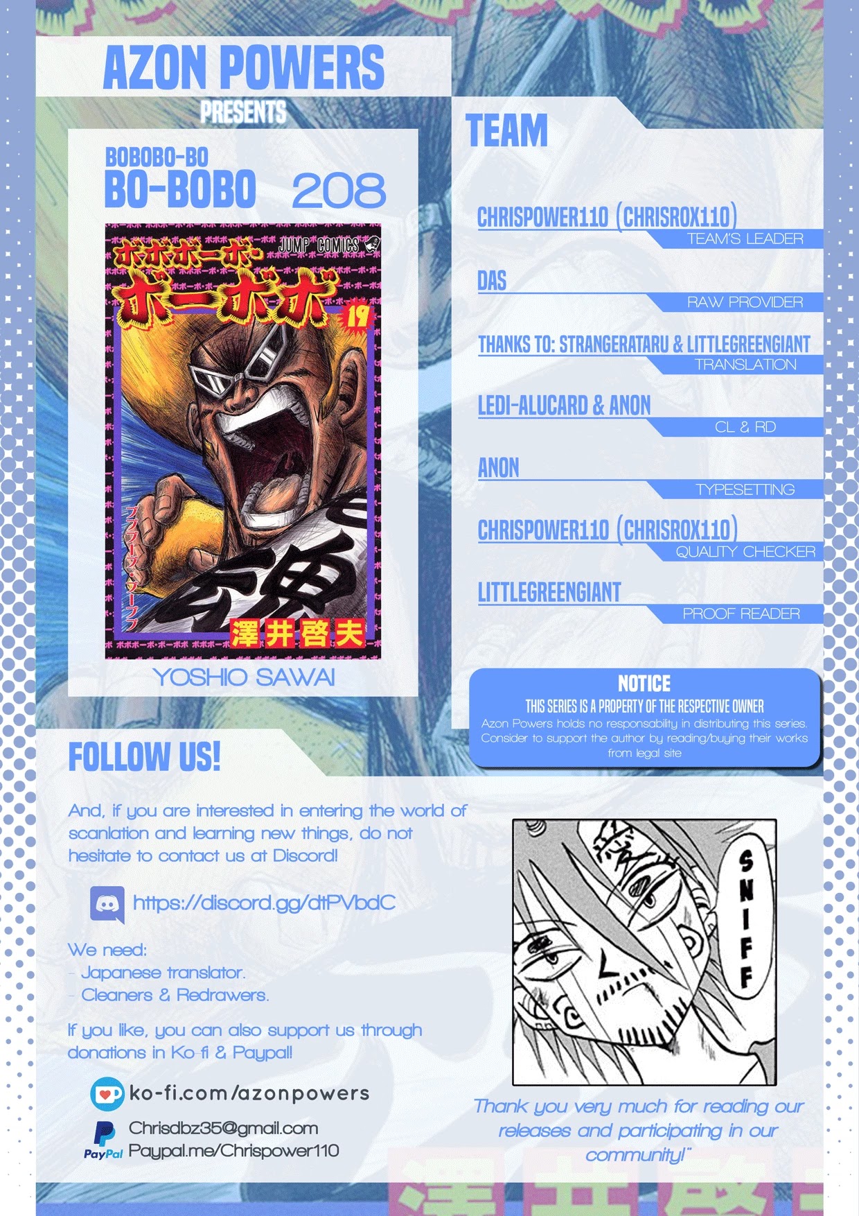 Bobobo-bo Bo-bobo Chapter 208 page 1 - Chapter 208: We're Not Throwaways!