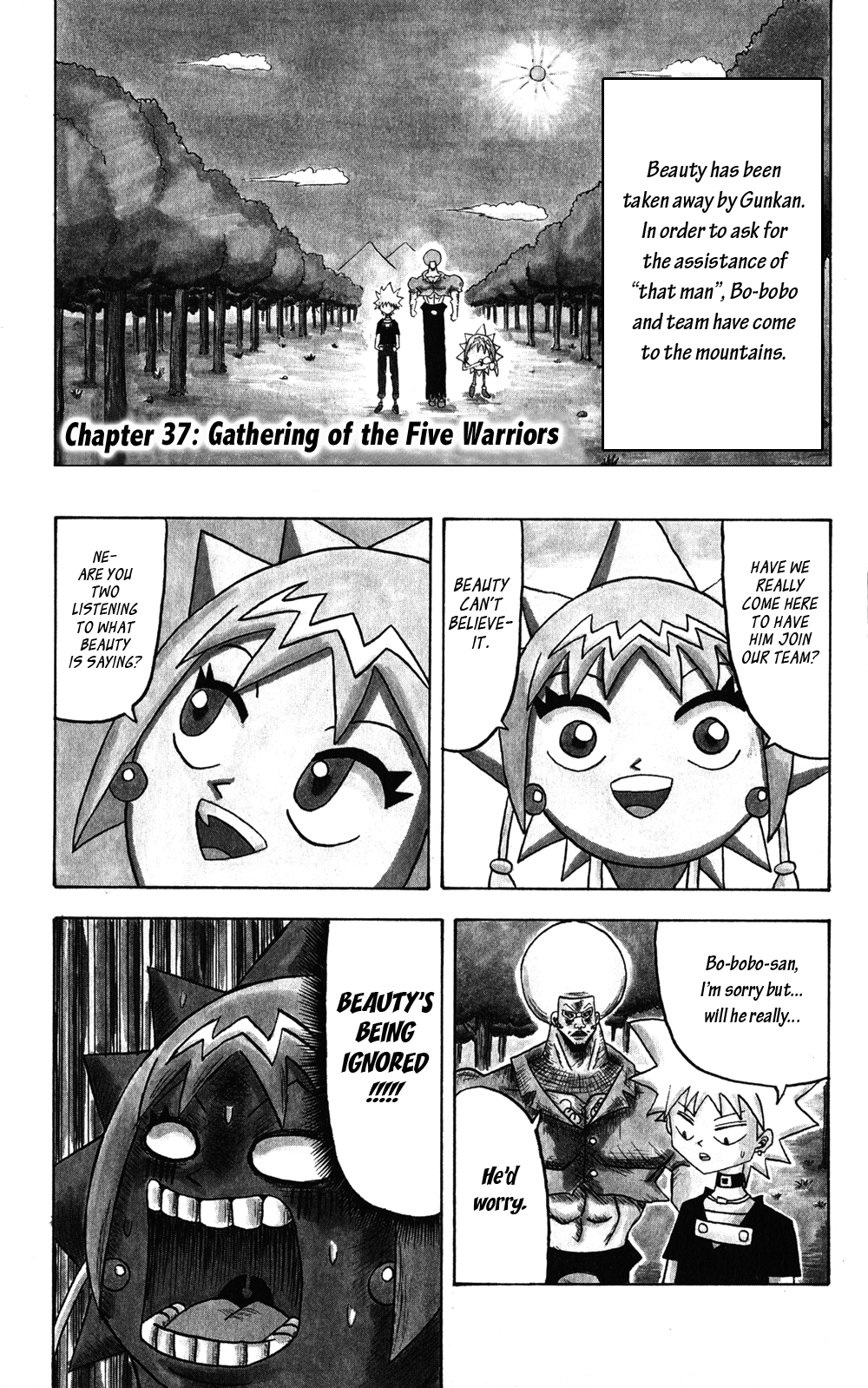 Bobobo-bo Bo-bobo Chapter 37 page 1 - Chapter 37: Gathering of the Five Warriors