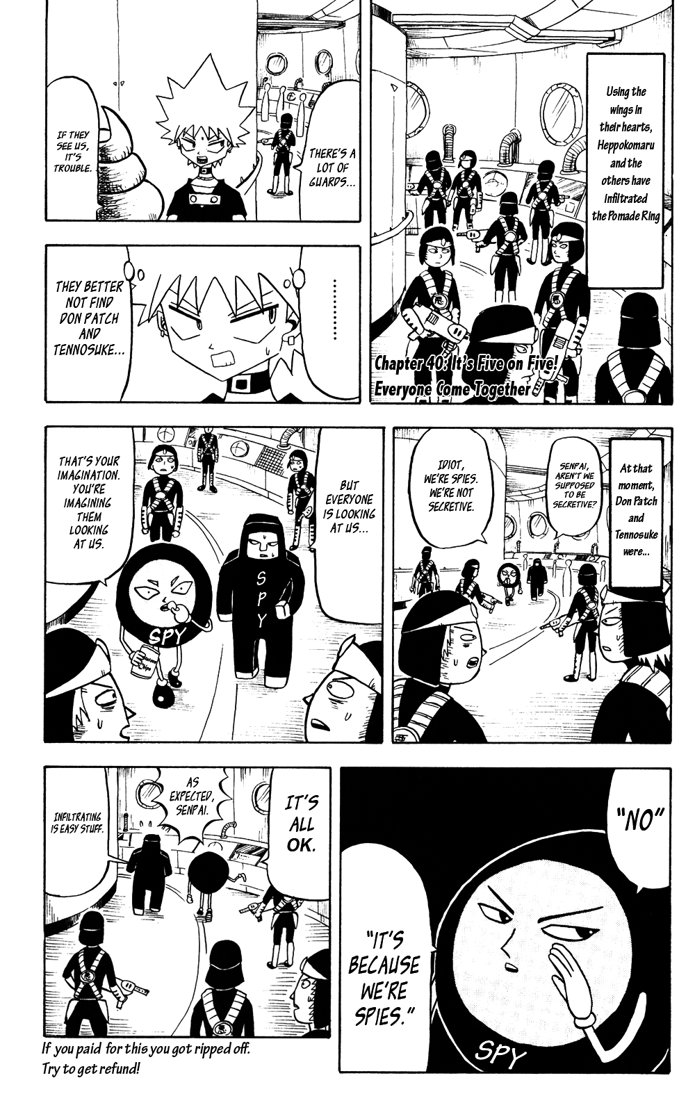 Bobobo-bo Bo-bobo Chapter 40 page 1 - Chapter 40: It's Five on Five! Everyone Come Together