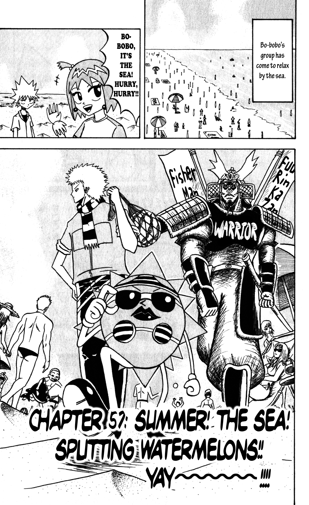 Bobobo-bo Bo-bobo Chapter 57 page 1 - Chapter 57: Summer! The Sea! Splitting Watermelons!! Yaaay!!!!