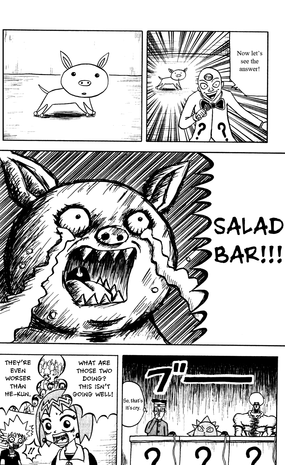 Bobobo-bo Bo-bobo Chapter 59 page 10 - Chapter 59: It's a Quiz, Boing! Boing! Boing! Boing! I'm Not a Frog, I'm Dengaku!