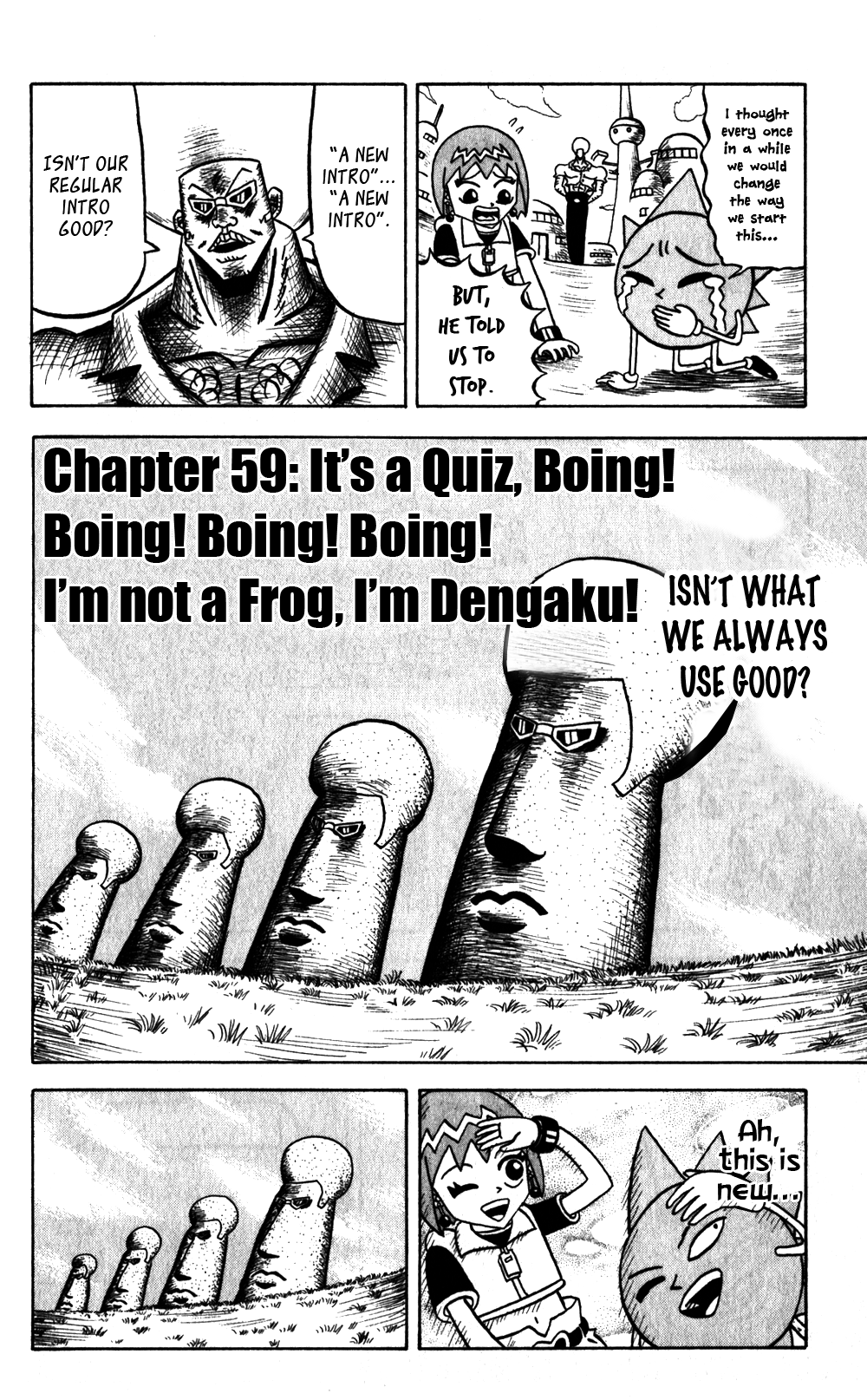 Bobobo-bo Bo-bobo Chapter 59 page 2 - Chapter 59: It's a Quiz, Boing! Boing! Boing! Boing! I'm Not a Frog, I'm Dengaku!