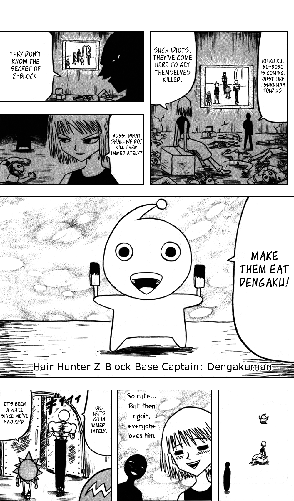 Bobobo-bo Bo-bobo Chapter 59 page 6 - Chapter 59: It's a Quiz, Boing! Boing! Boing! Boing! I'm Not a Frog, I'm Dengaku!