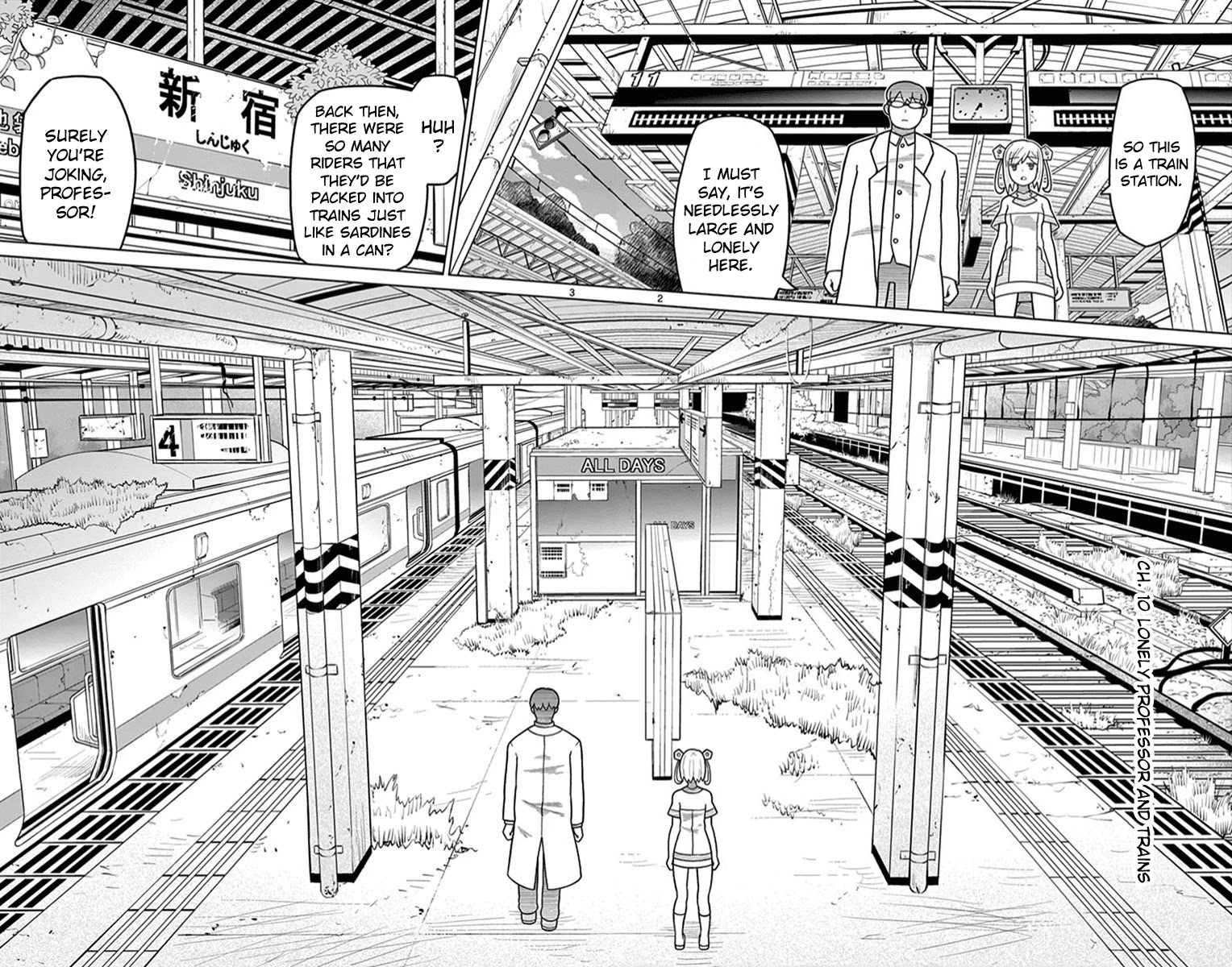 Bocchi Hakase to Robot Shoujo no Zetsubou Teki Utopia Chapter 10 page 2 - Chapter 10: Lonely Professor and Trains