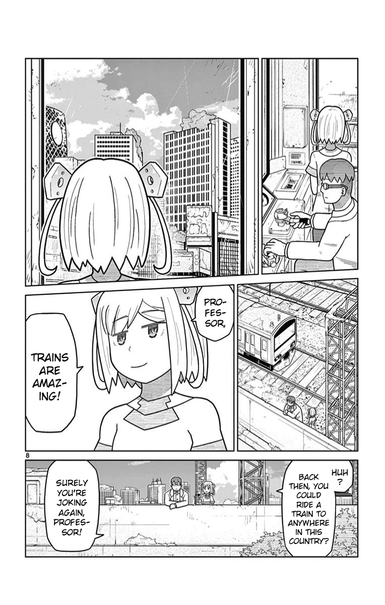 Bocchi Hakase to Robot Shoujo no Zetsubou Teki Utopia Chapter 10 page 7 - Chapter 10: Lonely Professor and Trains