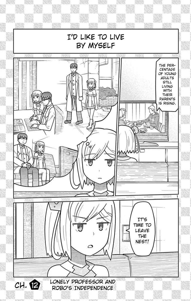Bocchi Hakase to Robot Shoujo no Zetsubou Teki Utopia Chapter 12 page 1 - Chapter 12: Lonely Professor and Robo's Independence