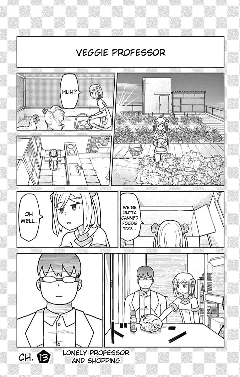 Bocchi Hakase to Robot Shoujo no Zetsubou Teki Utopia Chapter 13 page 1 - Chapter 13: Lonely Professor and Shopping