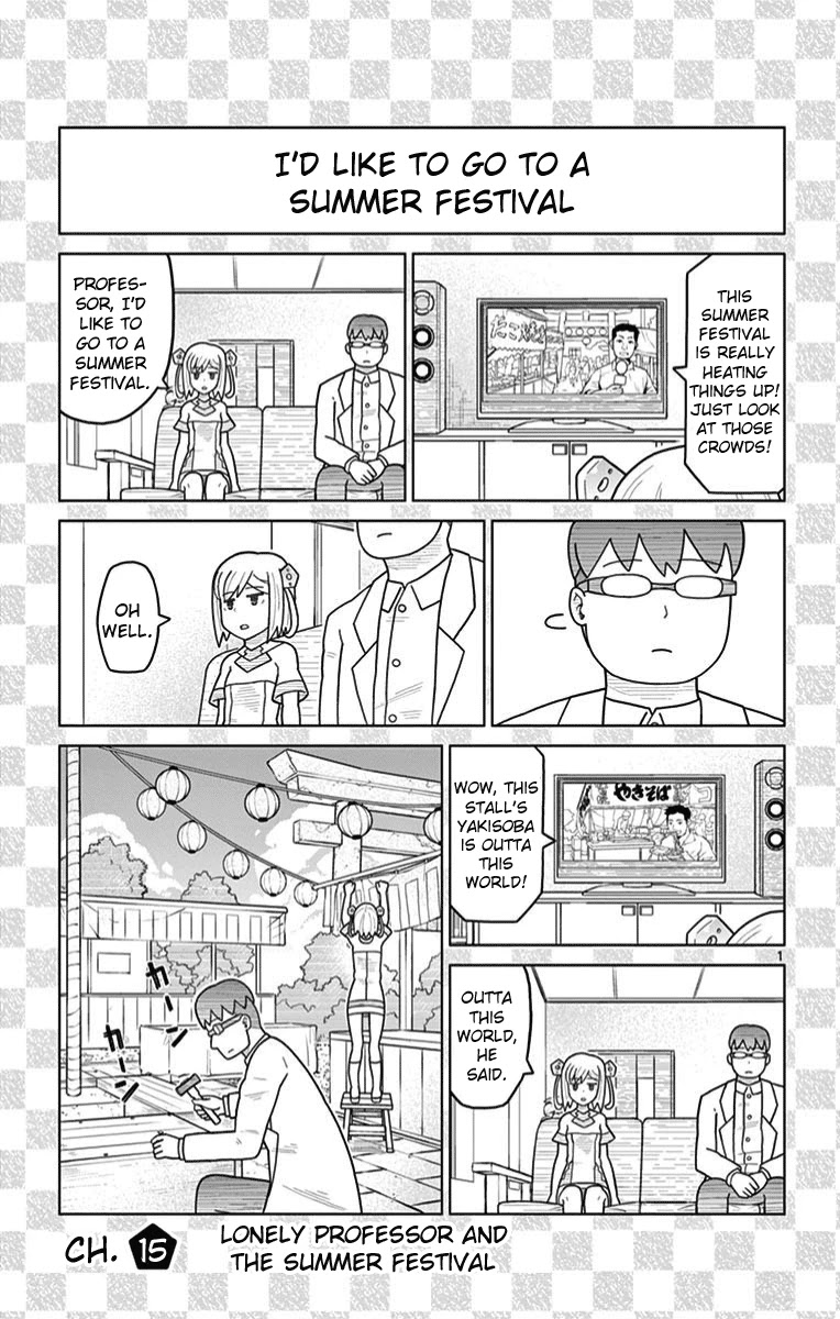 Bocchi Hakase to Robot Shoujo no Zetsubou Teki Utopia Chapter 15 page 1 - Chapter 15: Lonely Professor and the Summer Festival