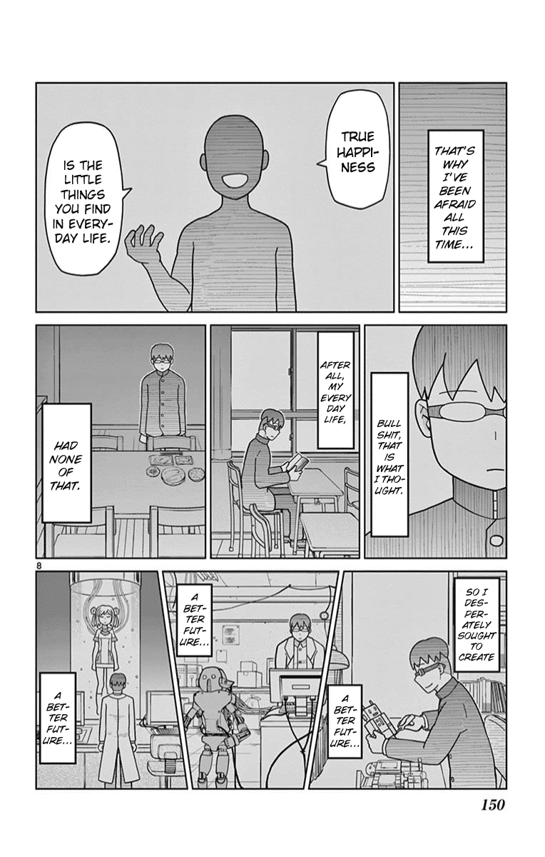Bocchi Hakase to Robot Shoujo no Zetsubou Teki Utopia Chapter 16 page 8 - Chapter 16: Lonely Professor and Fears of Death