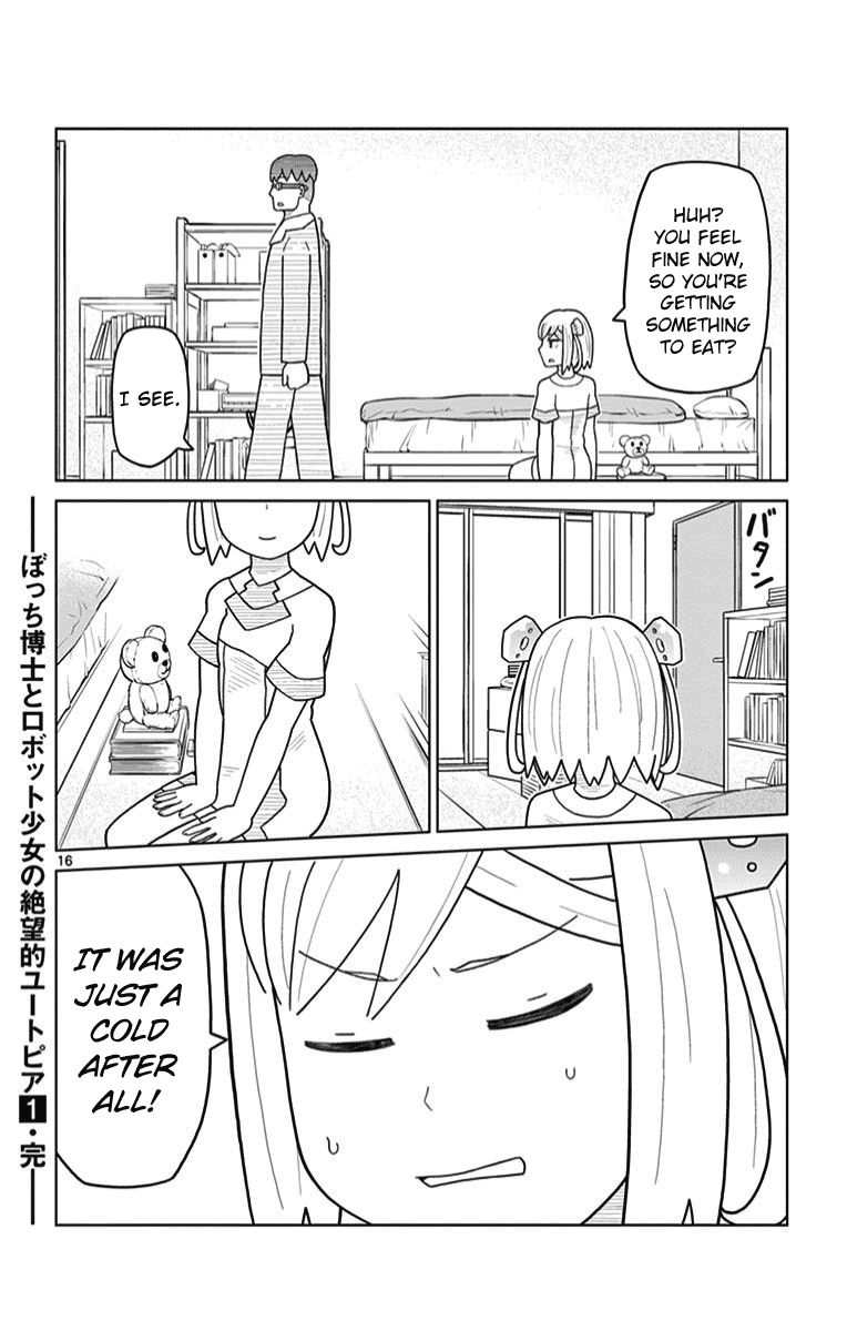 Bocchi Hakase to Robot Shoujo no Zetsubou Teki Utopia Chapter 17 page 16 - Chapter 17: Lonely Professor and the Last Farewell