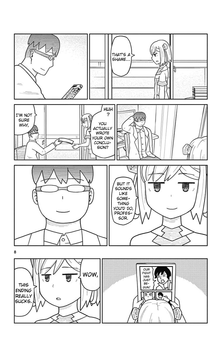 Bocchi Hakase to Robot Shoujo no Zetsubou Teki Utopia Chapter 18 page 8 - Chapter 18: Robot Girl and Manga