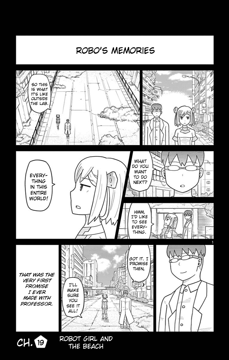 Bocchi Hakase to Robot Shoujo no Zetsubou Teki Utopia Chapter 19 page 1 - Chapter 19: Robot Girl and the Beach