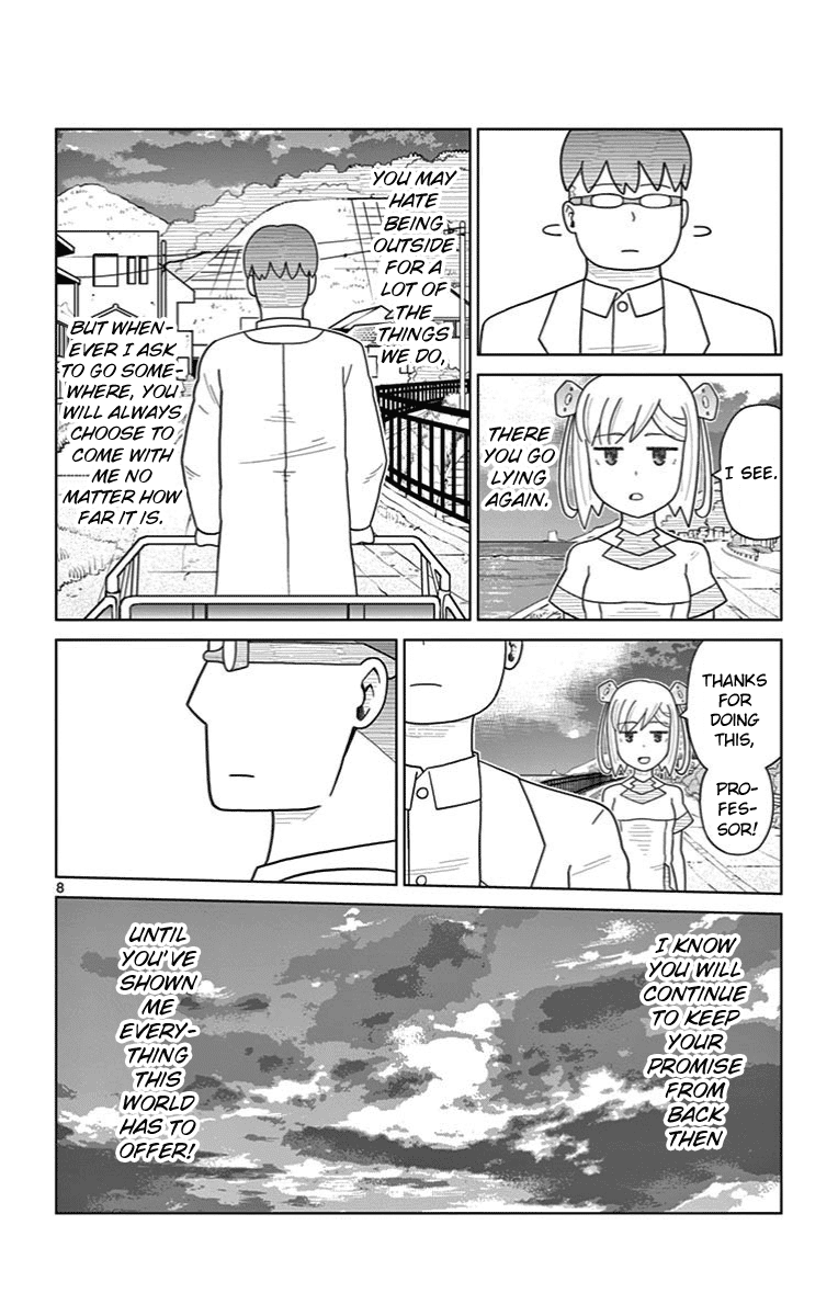 Bocchi Hakase to Robot Shoujo no Zetsubou Teki Utopia Chapter 19 page 8 - Chapter 19: Robot Girl and the Beach