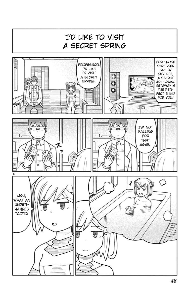 Bocchi Hakase to Robot Shoujo no Zetsubou Teki Utopia Chapter 23 page 4 - Chapter 23: Lonely Professor and the Secret Spring