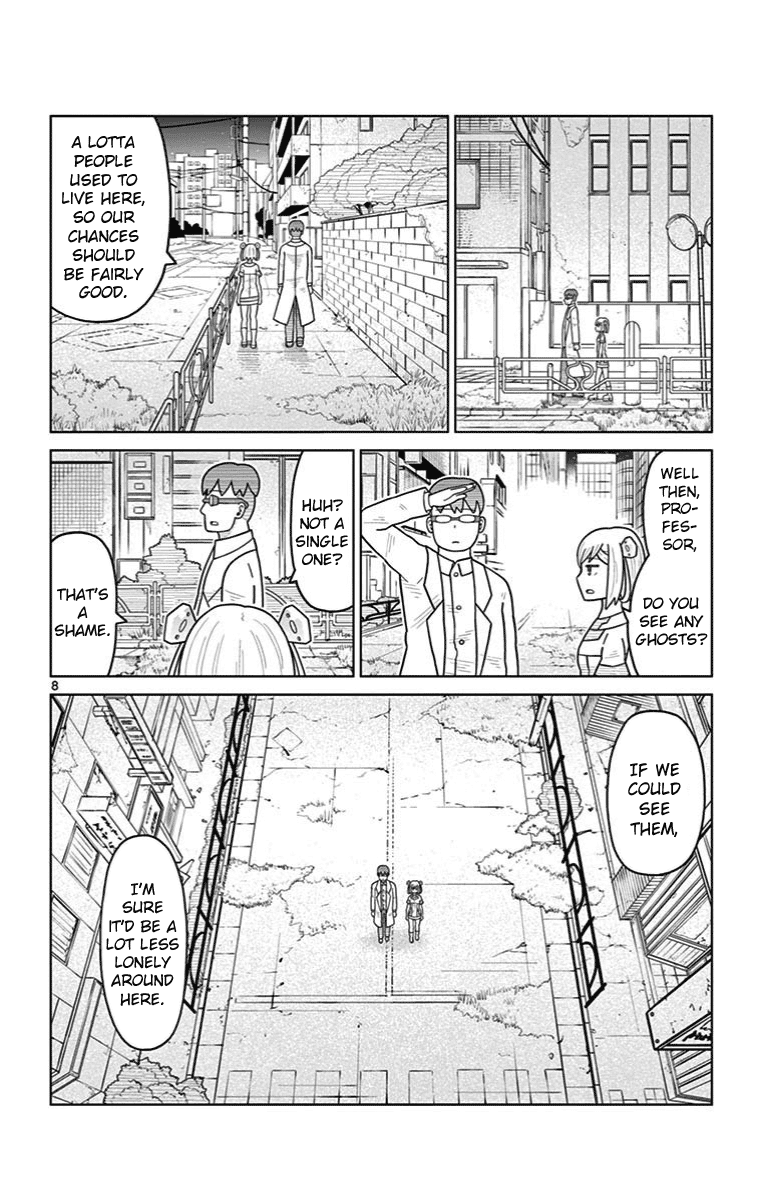 Bocchi Hakase to Robot Shoujo no Zetsubou Teki Utopia Chapter 26 page 8 - Chapter 26: Lonely Professor and 100 Ghost Stories