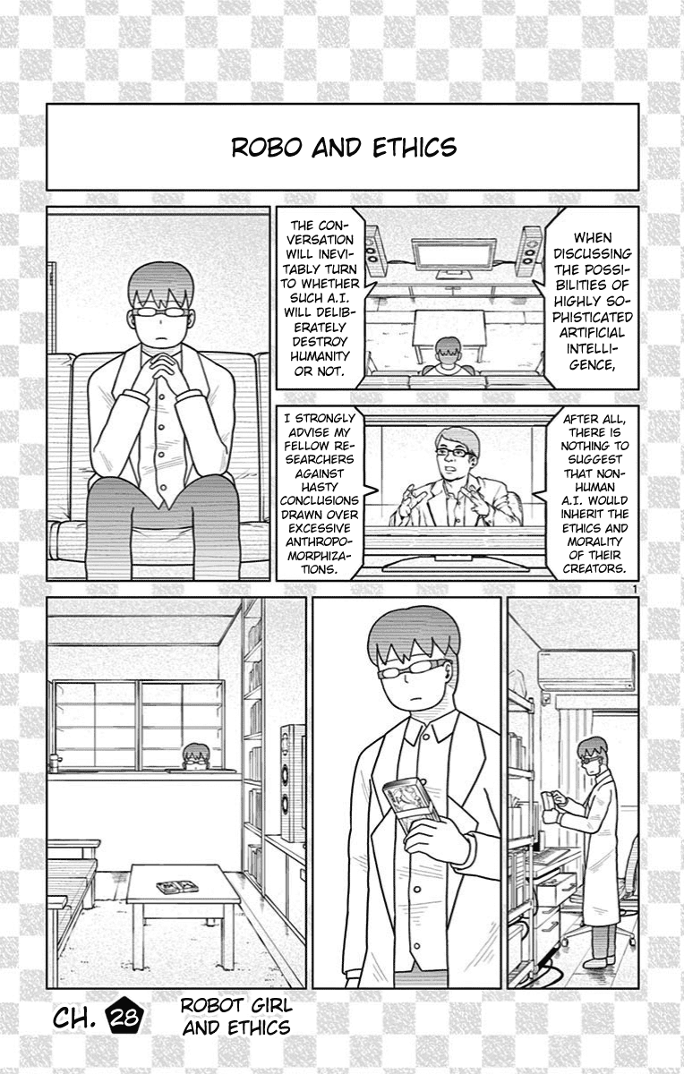 Bocchi Hakase to Robot Shoujo no Zetsubou Teki Utopia Chapter 28 page 1 - Chapter 28: Robot Girl and Ethics