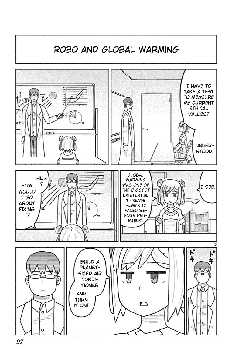 Bocchi Hakase to Robot Shoujo no Zetsubou Teki Utopia Chapter 28 page 3 - Chapter 28: Robot Girl and Ethics