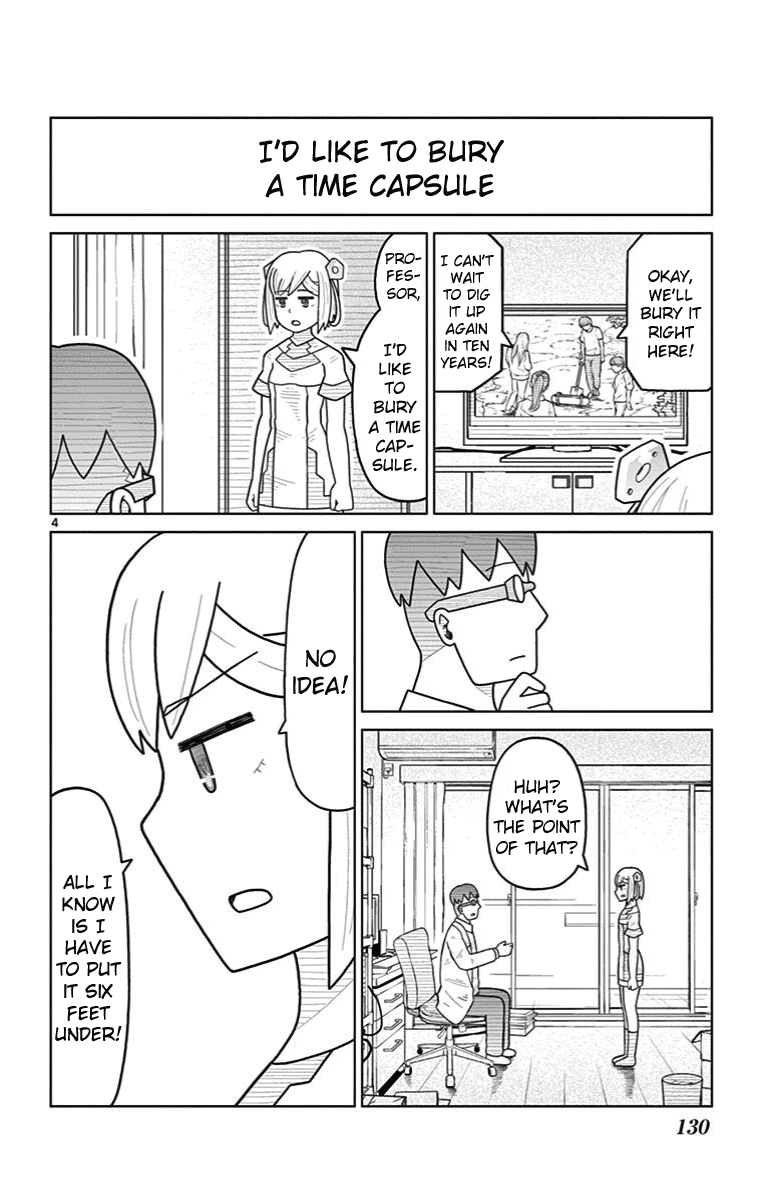 Bocchi Hakase to Robot Shoujo no Zetsubou Teki Utopia Chapter 31 page 4 - Chapter 31: Lonely Professor and the Time Capsule