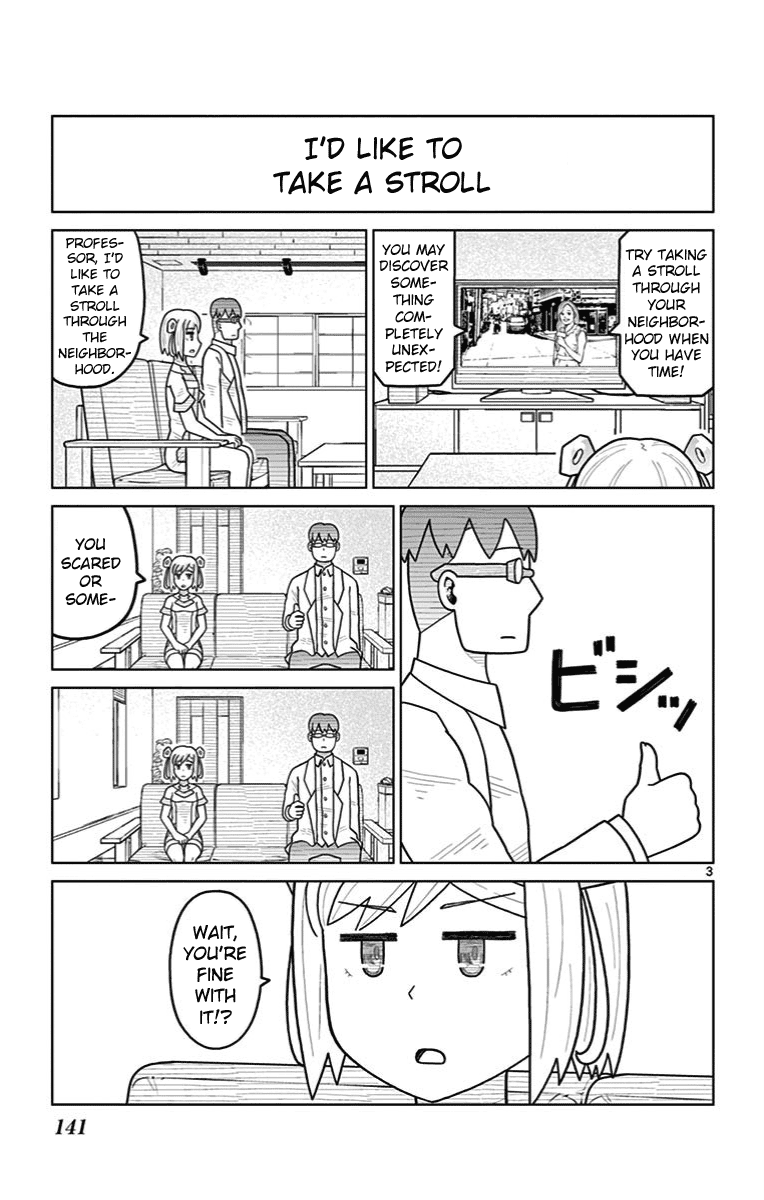 Bocchi Hakase to Robot Shoujo no Zetsubou Teki Utopia Chapter 32 page 3 - Chapter 32: Lonely Professor and Strolling