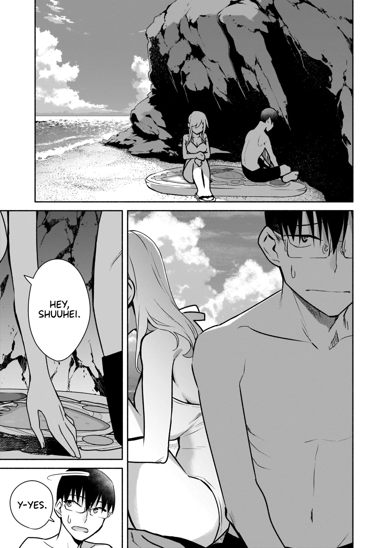 Bocchi no Boku ni Kyousei Kanojo ga Yattekita Chapter 21 page 14 - Chapter 21: The sea is risky for these two!