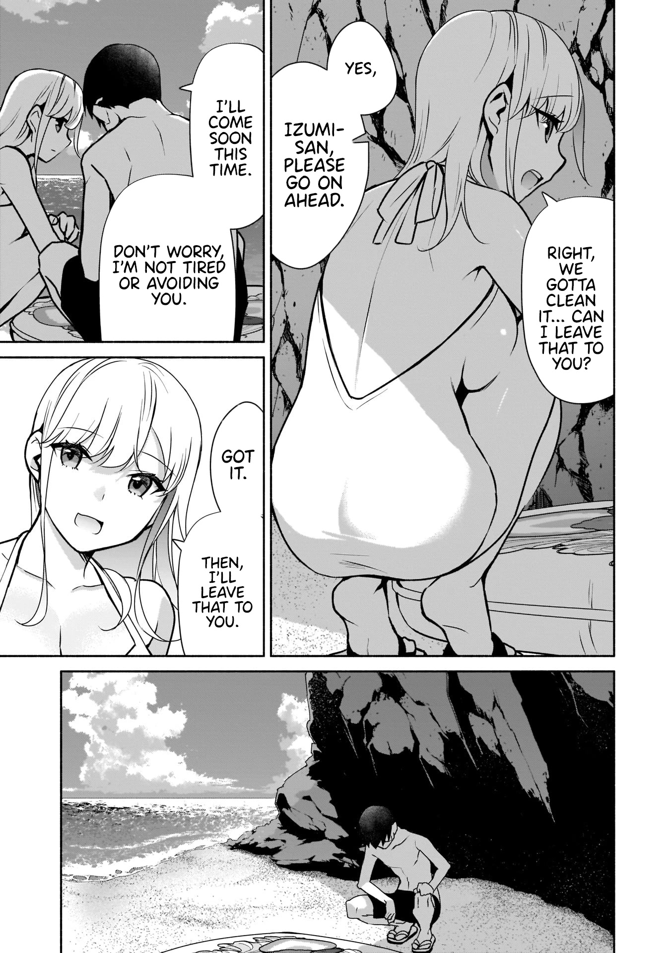 Bocchi no Boku ni Kyousei Kanojo ga Yattekita Chapter 21 page 18 - Chapter 21: The sea is risky for these two!