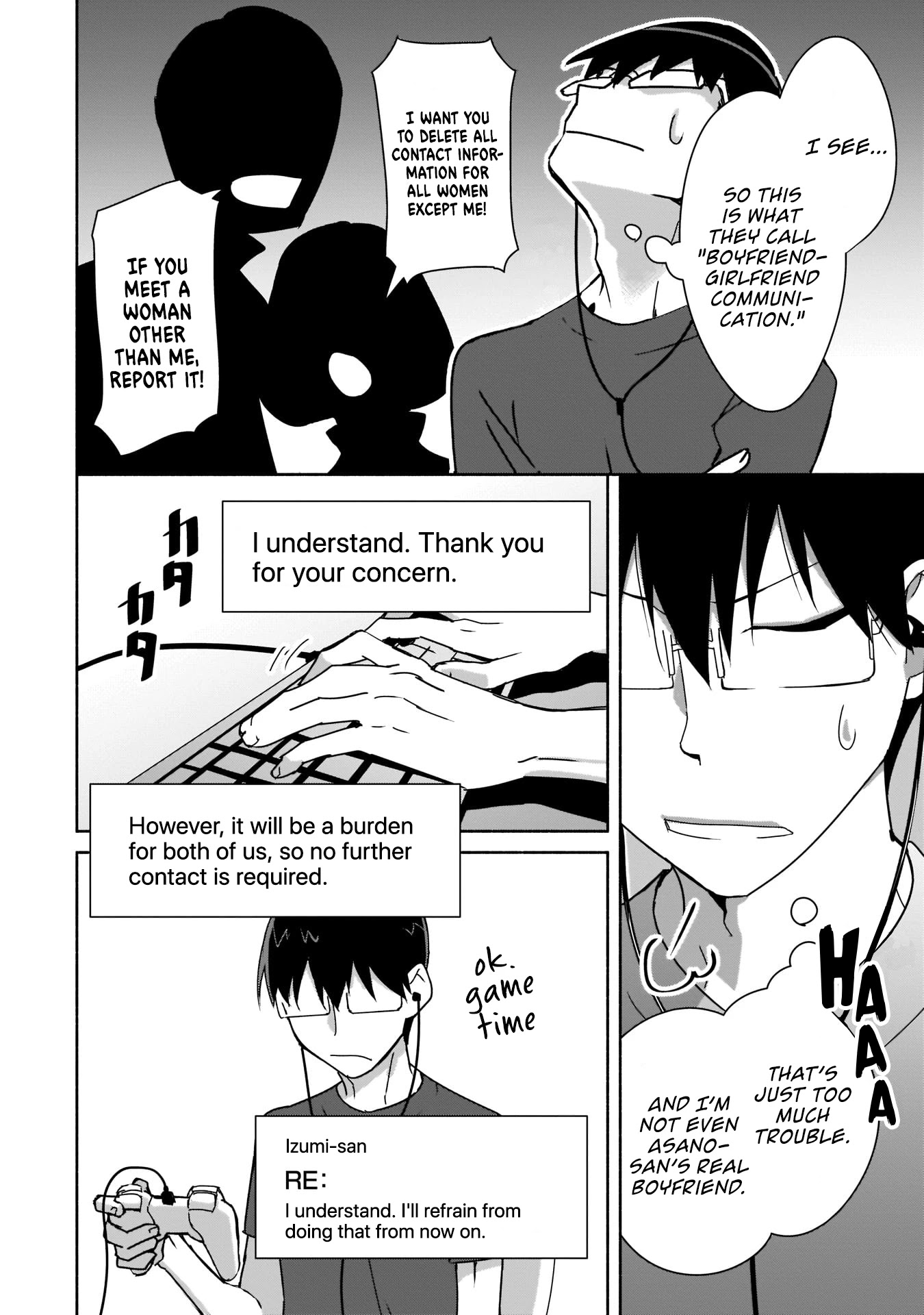 Bocchi no Boku ni Kyousei Kanojo ga Yattekita Chapter 4 page 13 - Chapter 4: Her emails make no sense