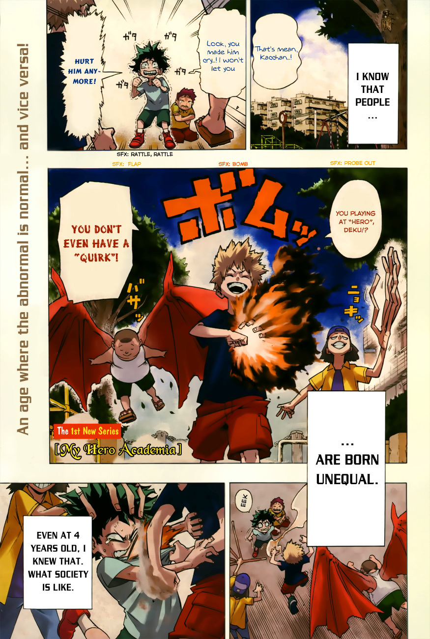 Boku no Hero Academia Chapter 1 page 2 - Chapter 1: Midoriya Izuku: The Origin