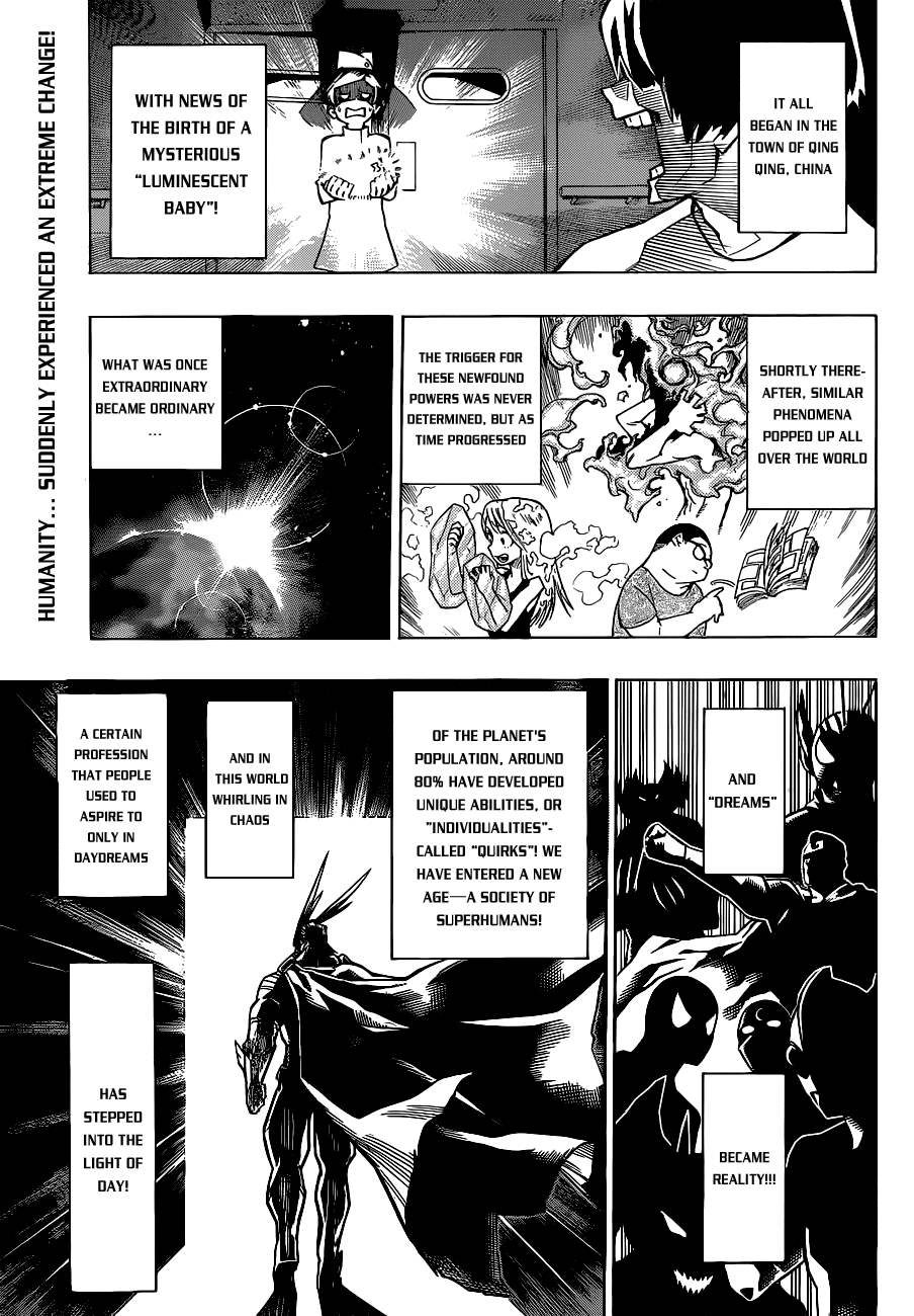 Boku no Hero Academia Chapter 1 page 4 - Chapter 1: Midoriya Izuku: The Origin