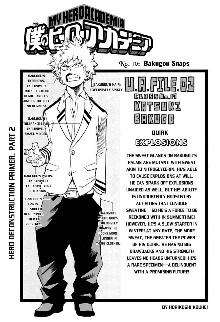 Boku no Hero Academia Chapter 10 page 1 - Chapter 10: Bakugo Snaps