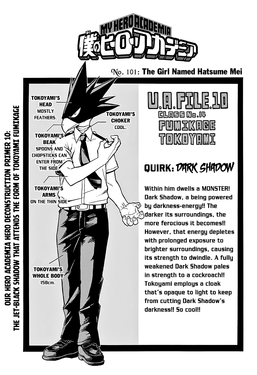 Boku no Hero Academia Chapter 101 page 4 - Chapter 101: The Girl Named Hatsume Mei