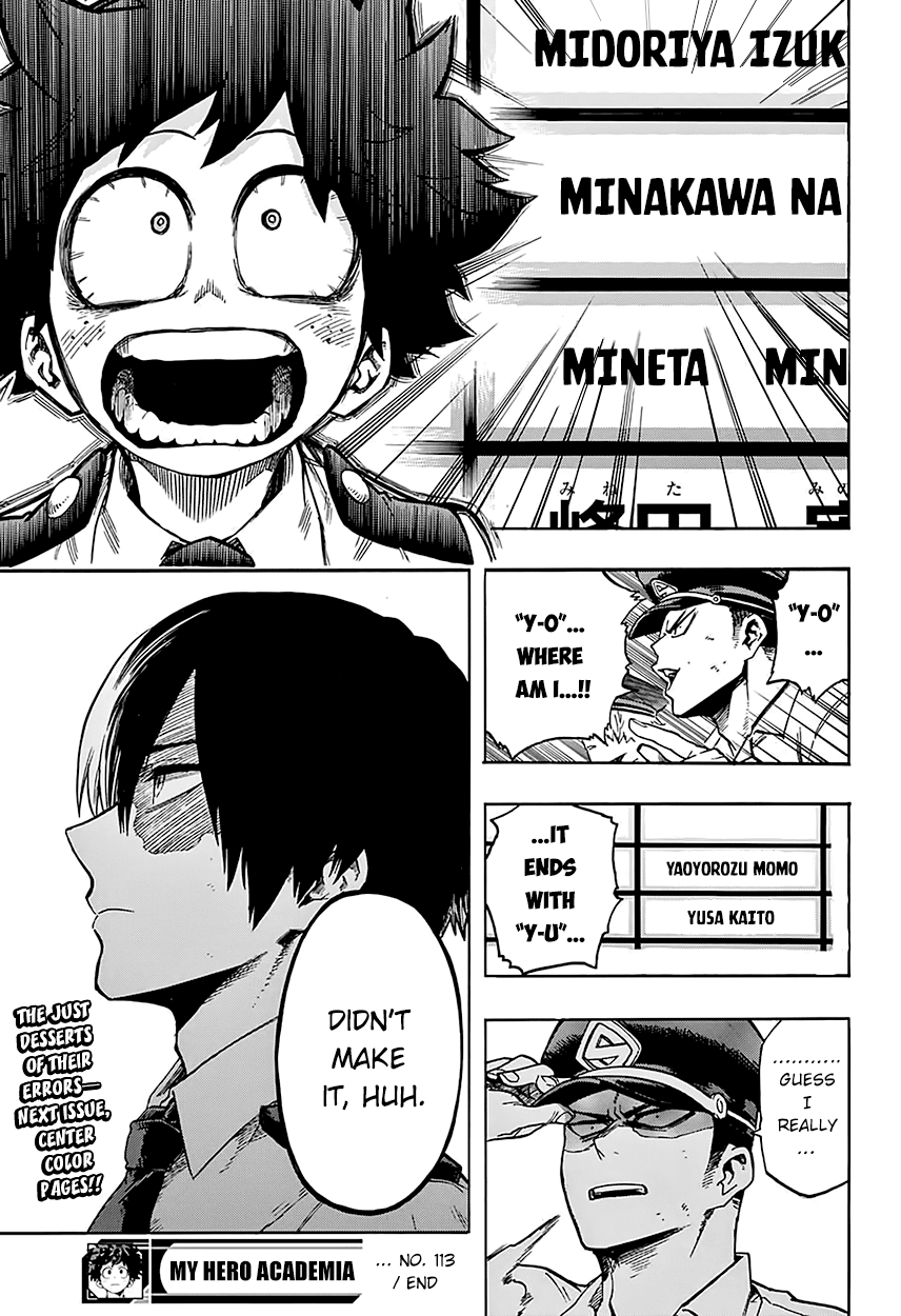 Boku no Hero Academia Chapter 113 page 20 - Chapter 113: Aftermath of the Exam